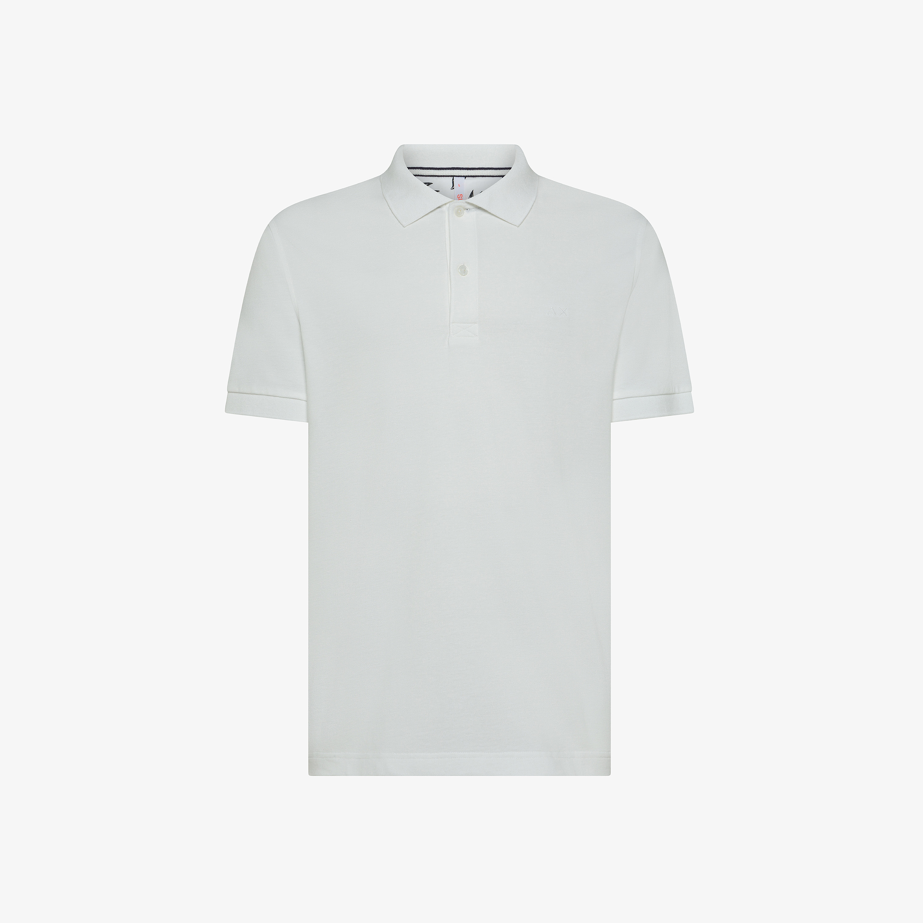 Off white cotton piqué polo shirt