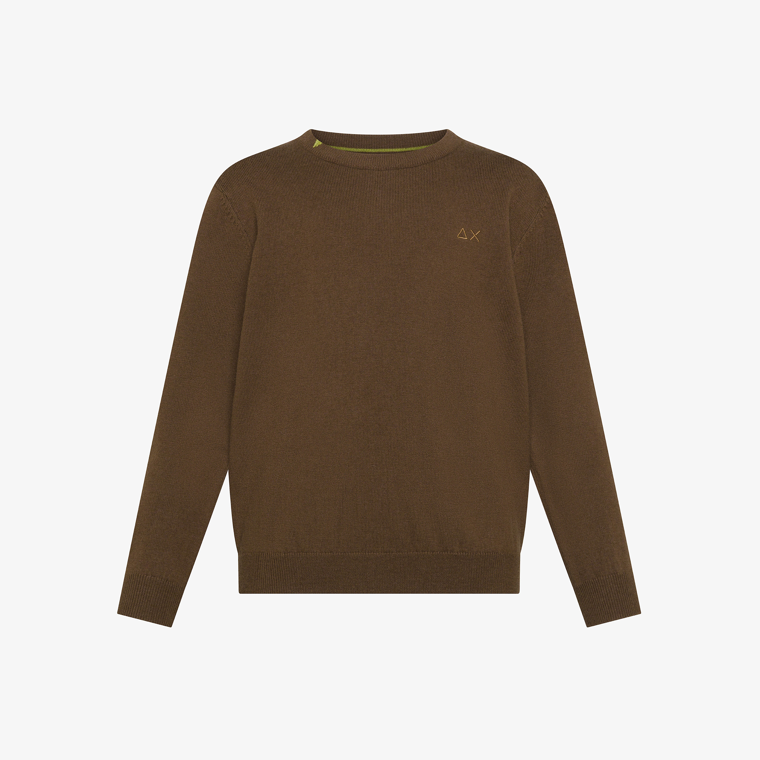 Brown wool and cotton blend jumper