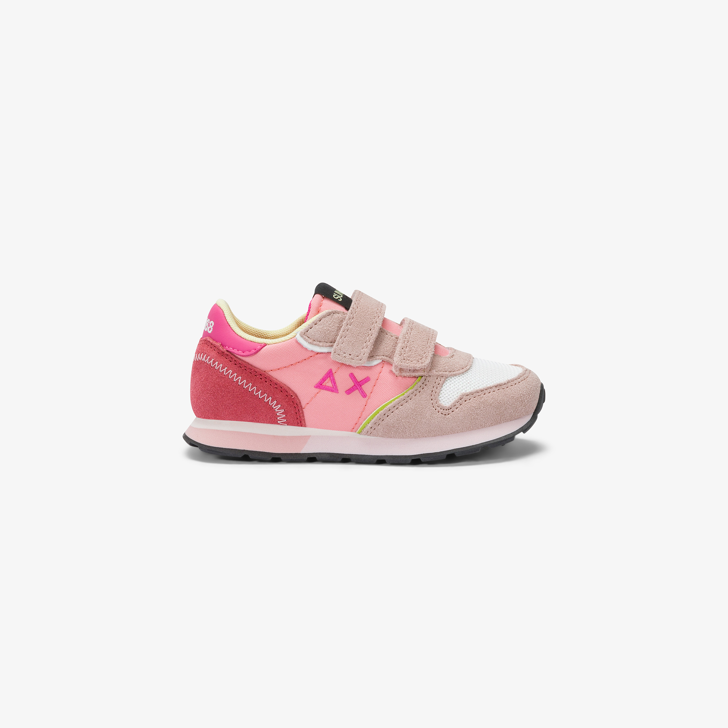 Sneaker Girl's Ally Color Explosion in suede e nylon porcellana