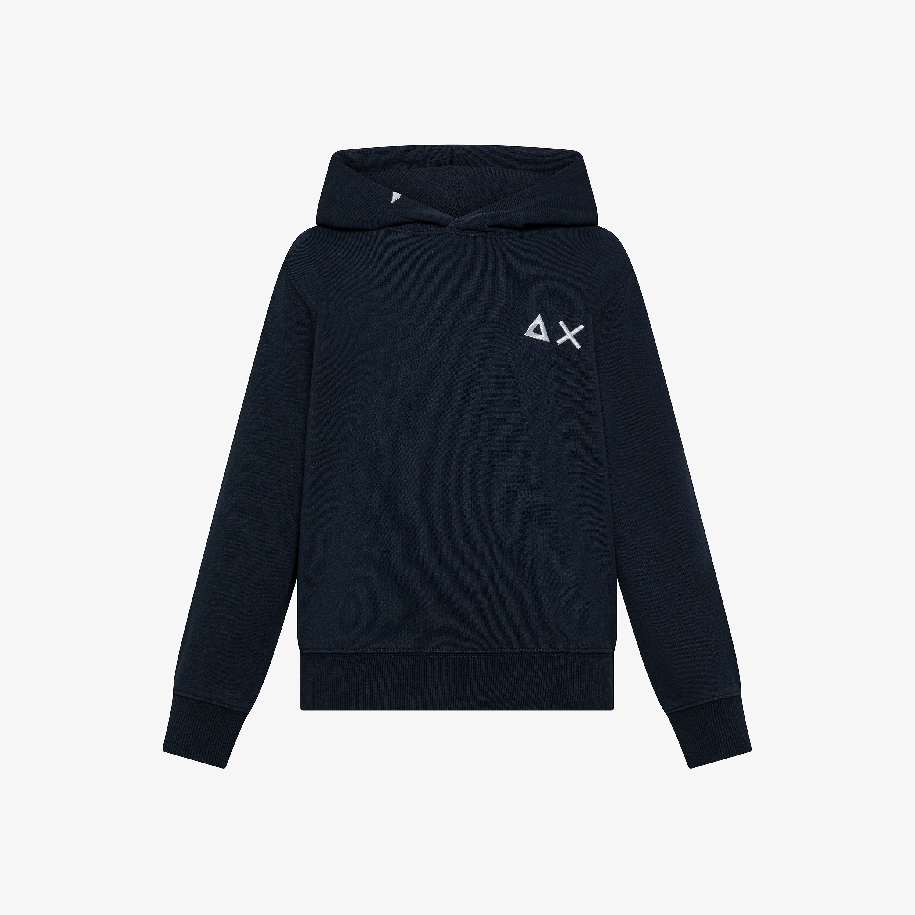 Felpa blu navy con logo ricamato