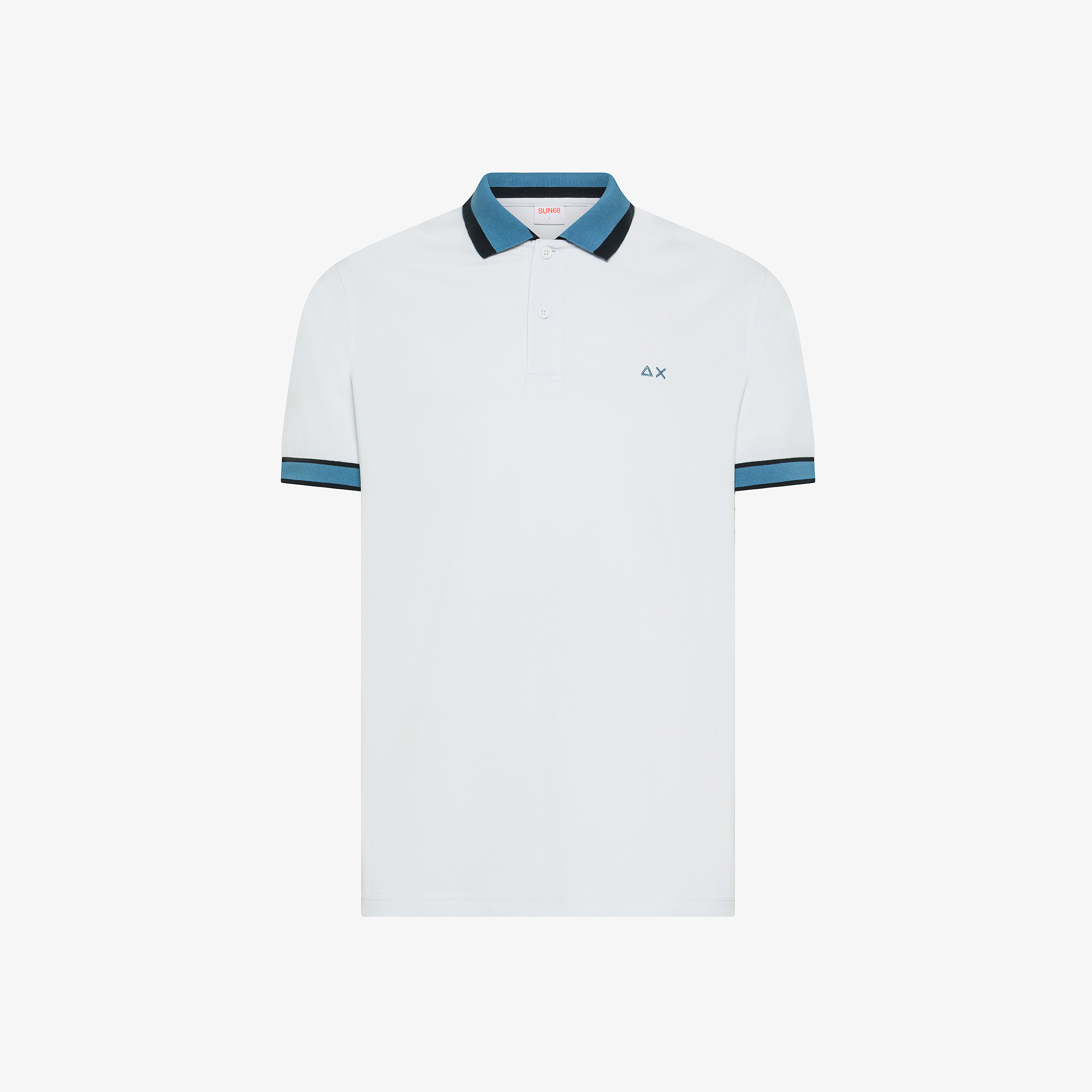 Polo multistripes on collar s/s
