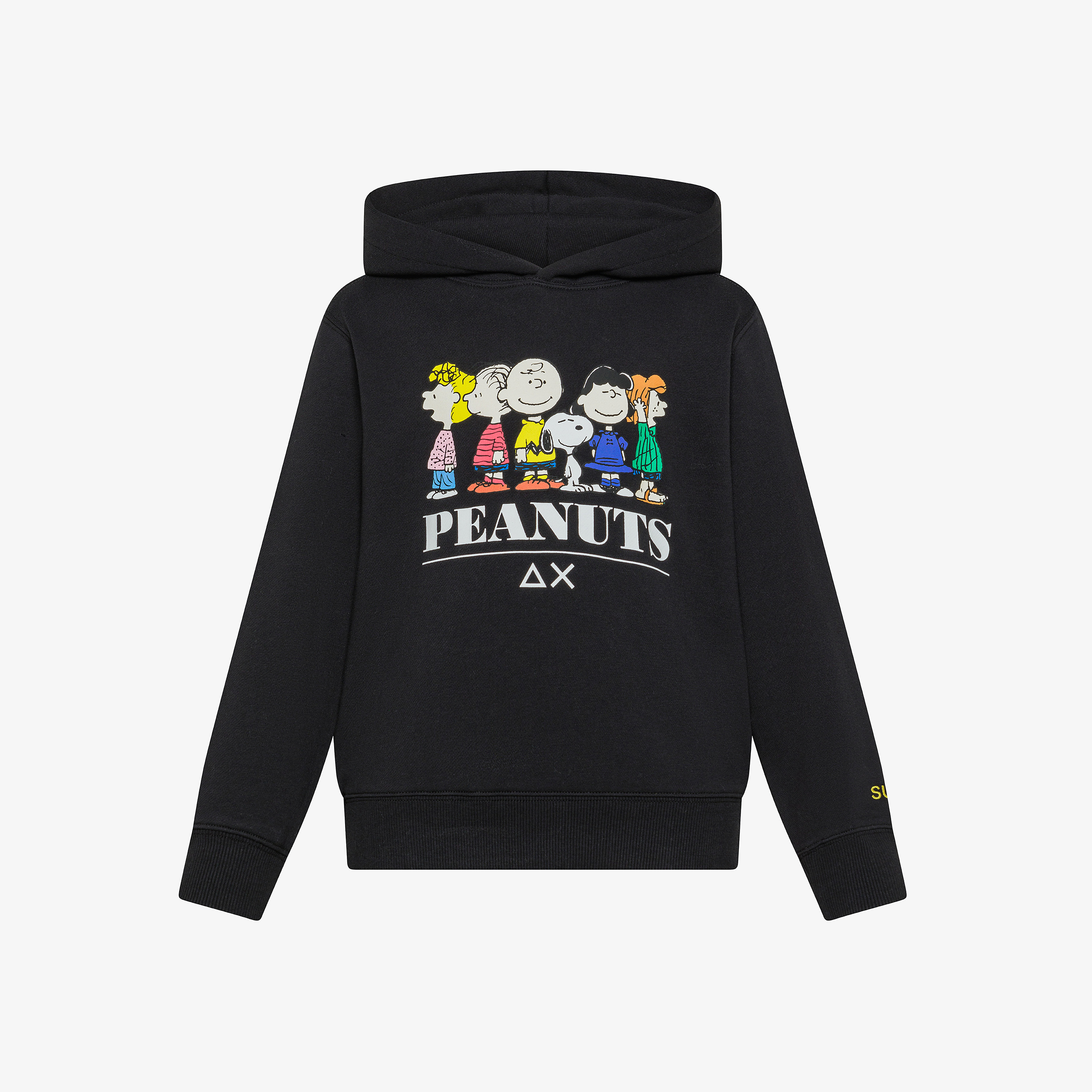 Felpa Peanuts in cotone con cappuccio nero