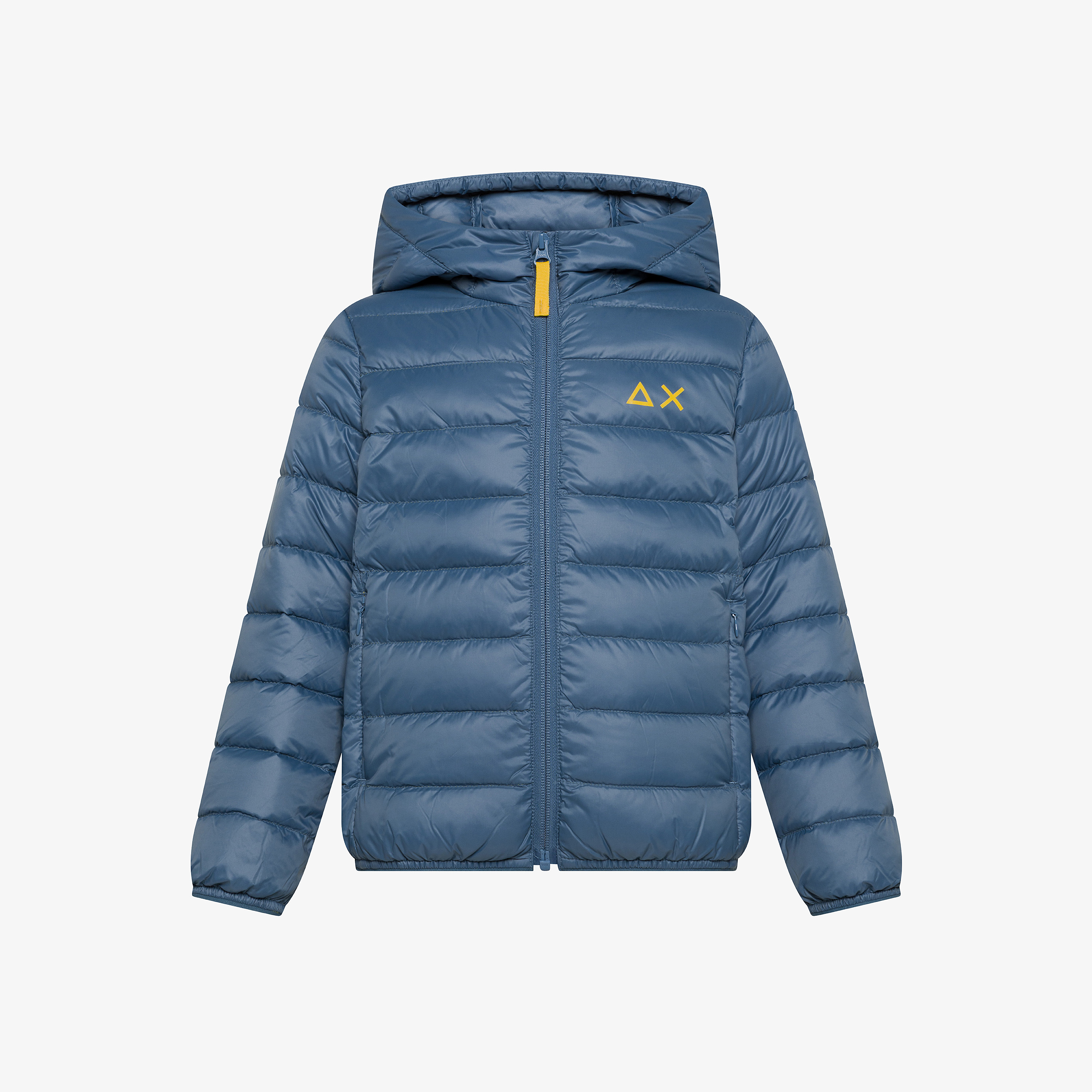 Piumino in nylon trapuntato avio scuro