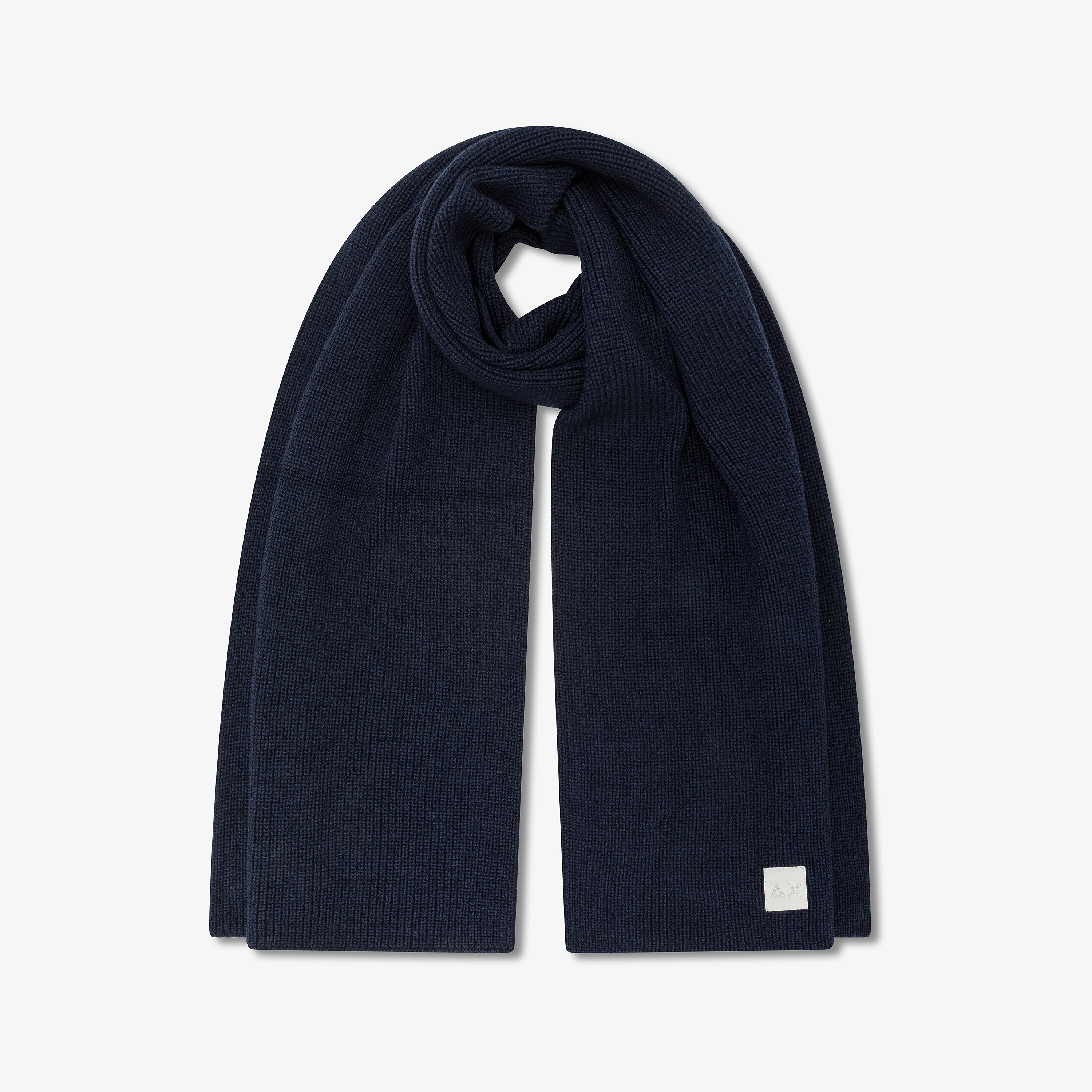 Sciarpa in maglia di misto lana navy blue