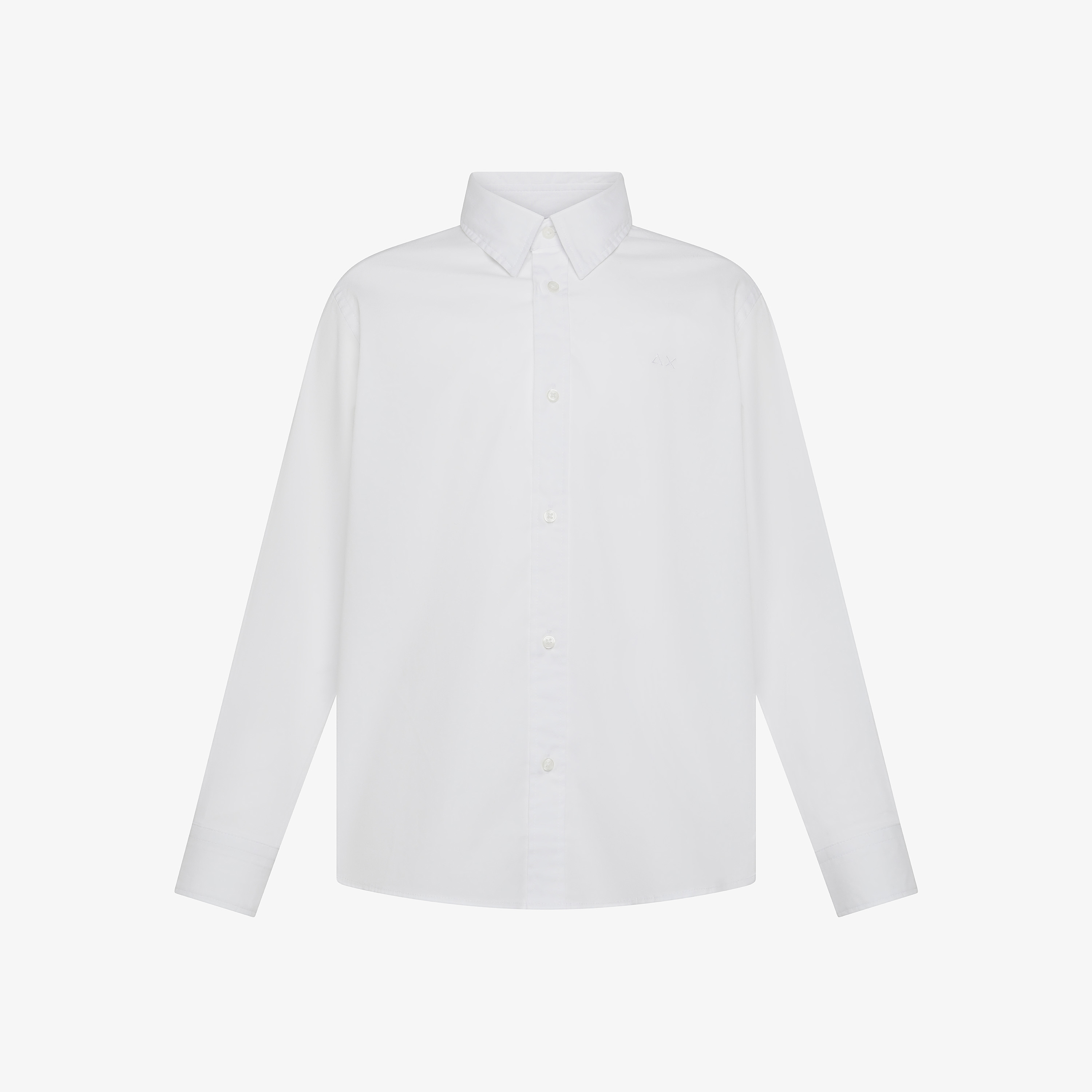Camicia in popeline di cotone bianco