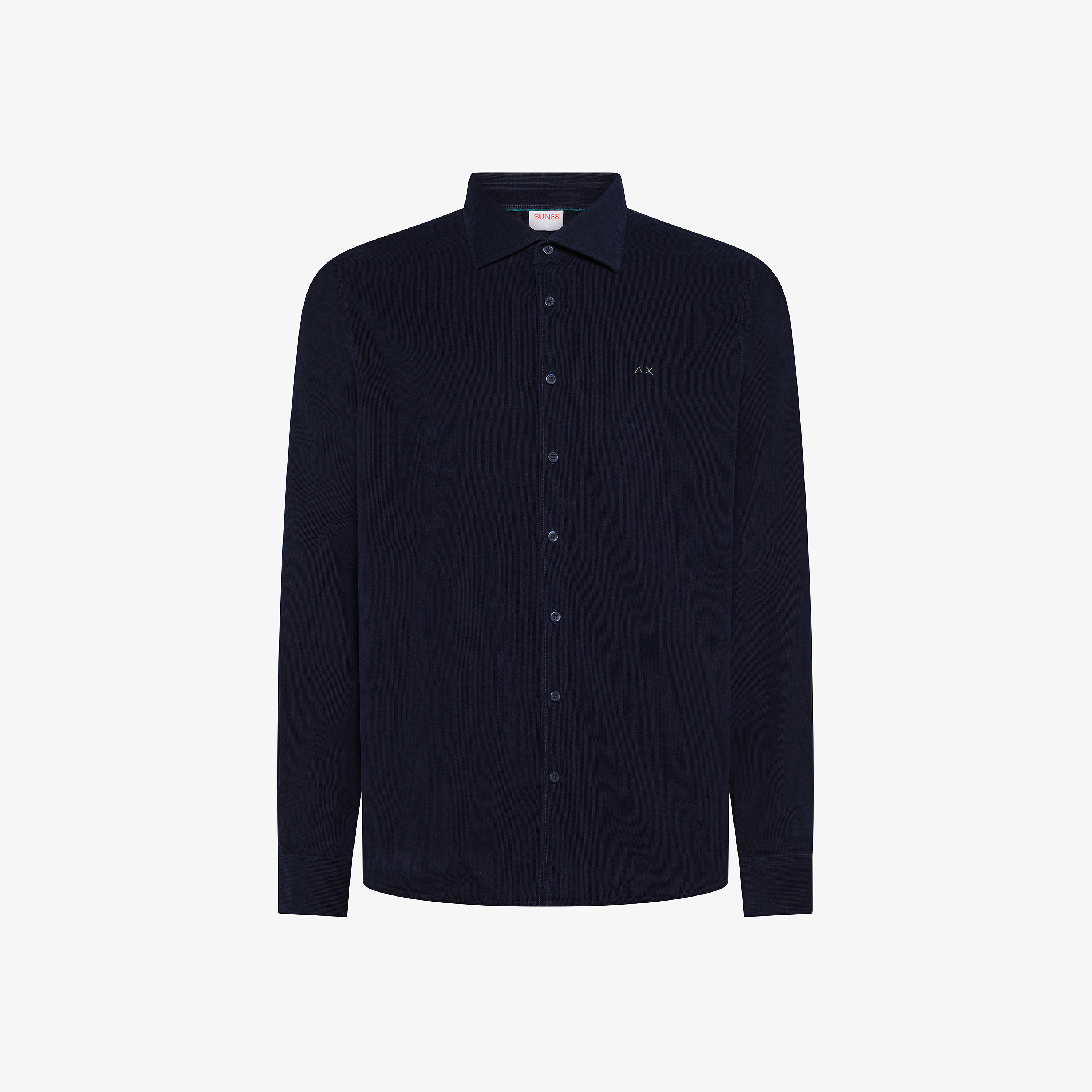 Camicia in velluto di cotone navy blue