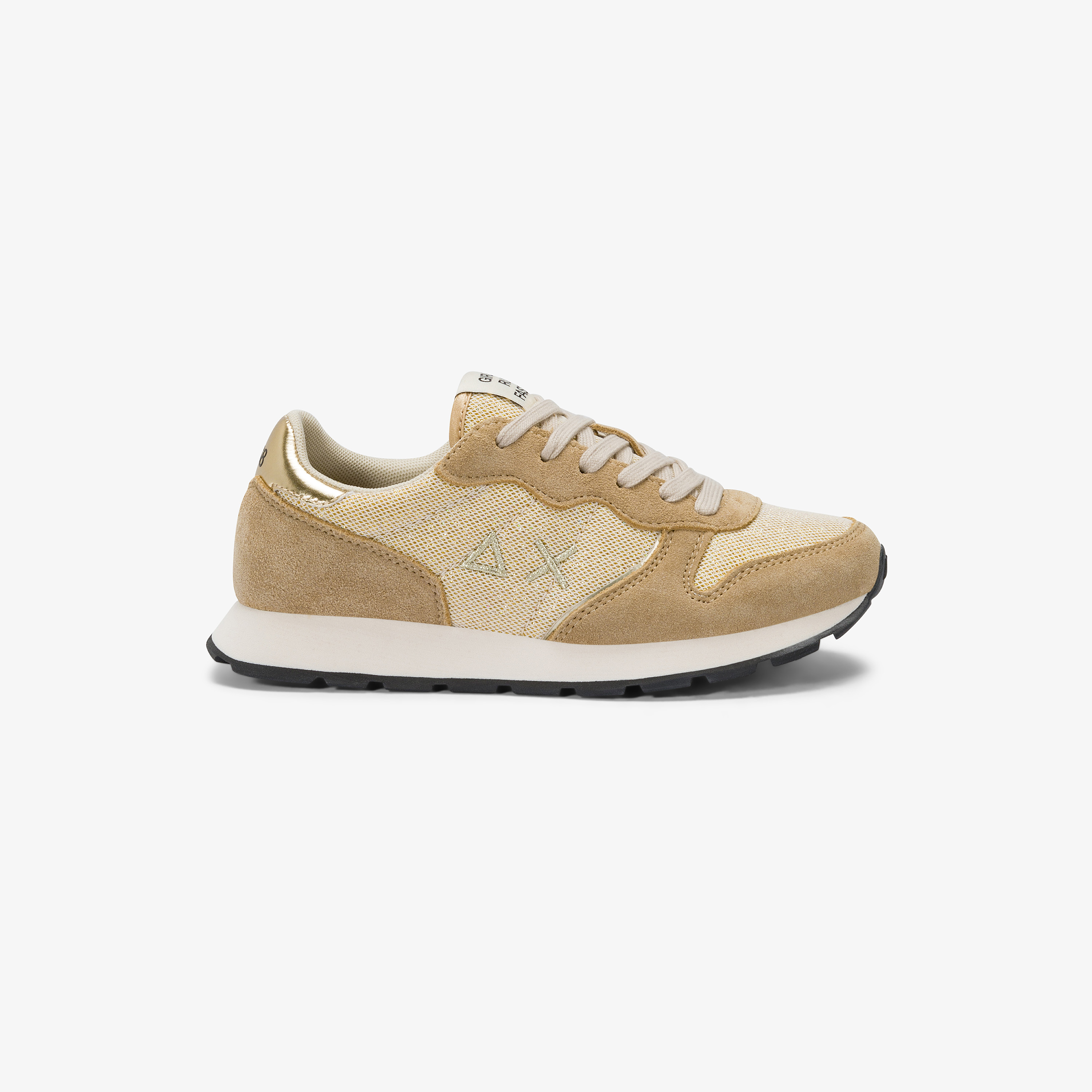 Sneaker Teen Girl's Ally Glitter in mesh e suede oro