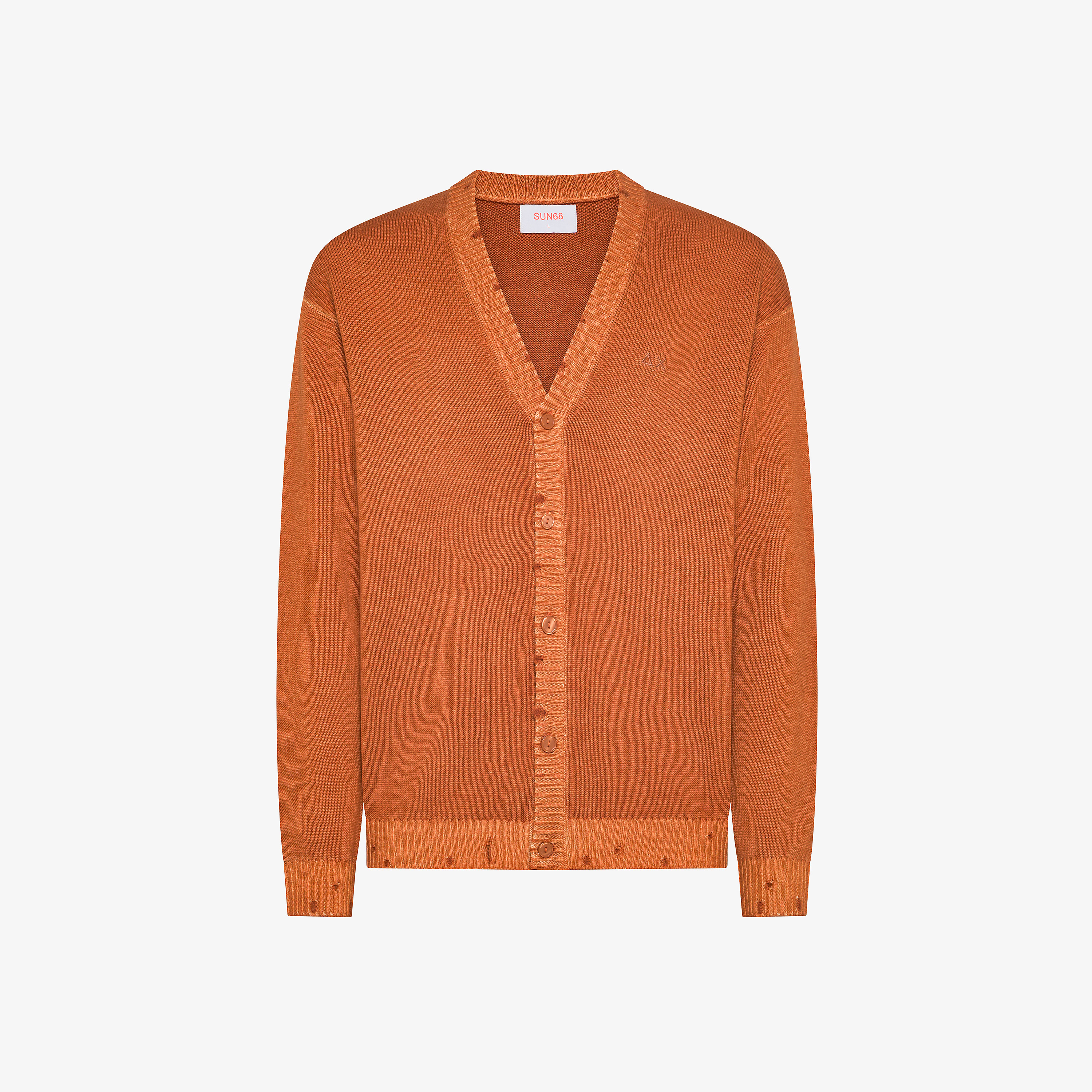 Cardigan in lana effetto vintage carota