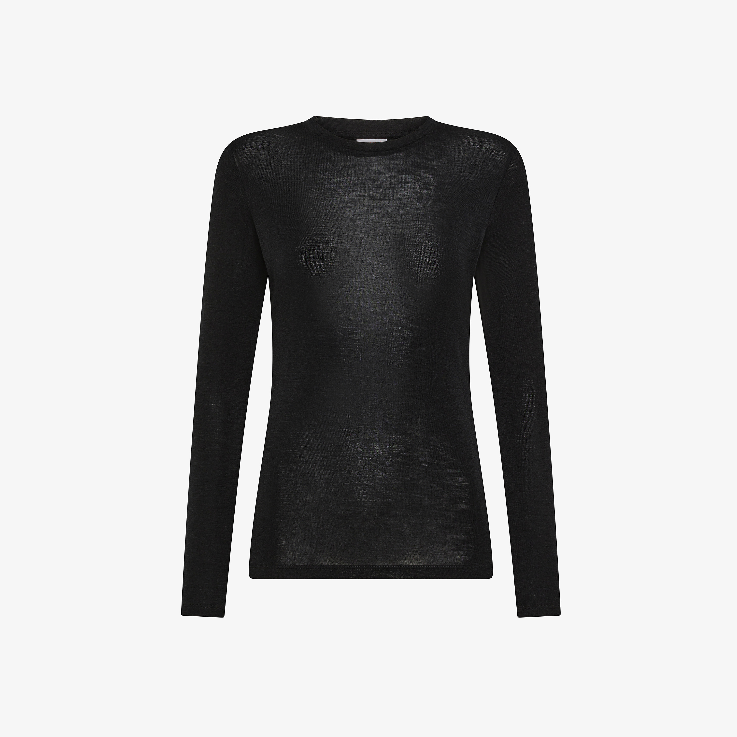 Black wool crew-neck t-shirt