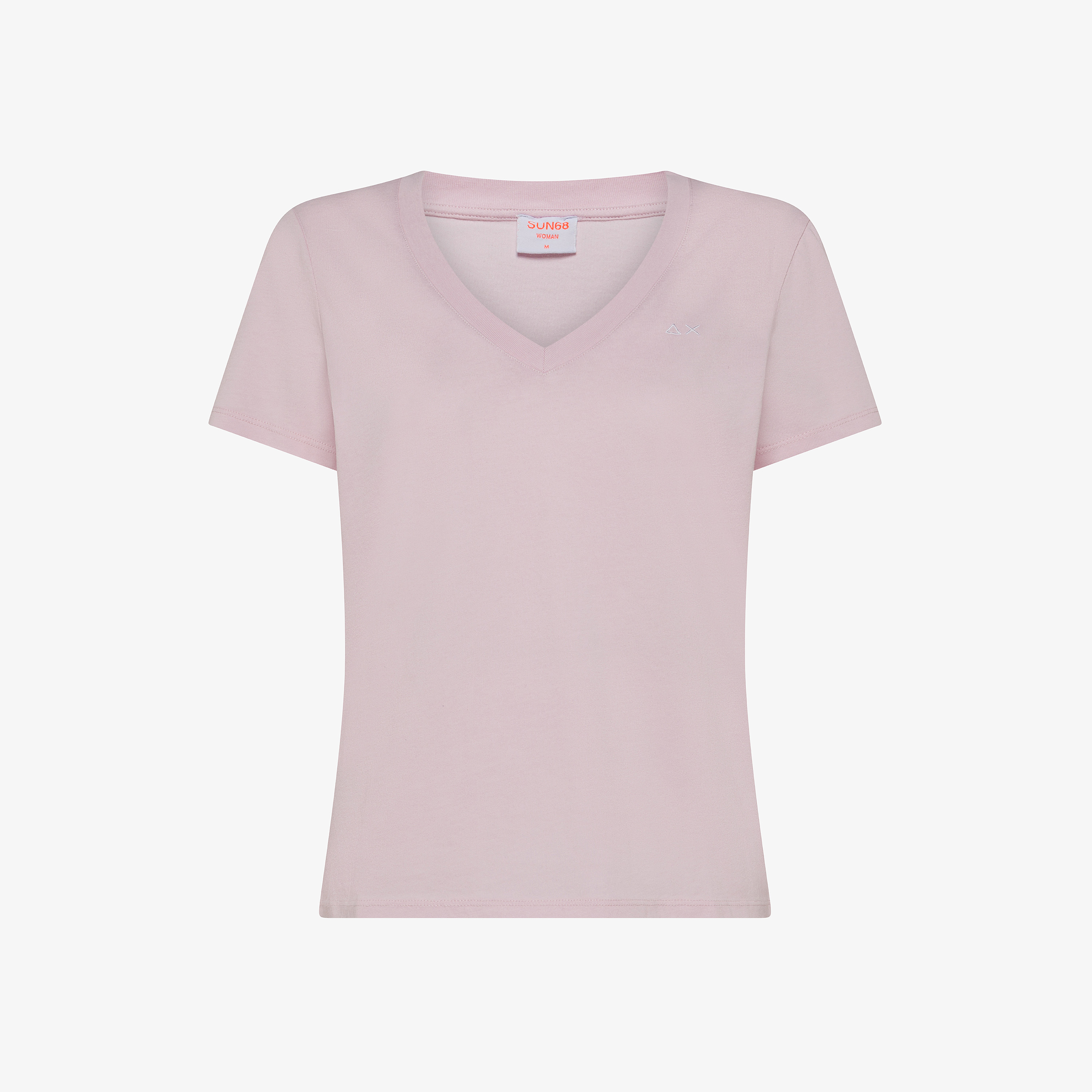 Pink cotton jersey T-shirt