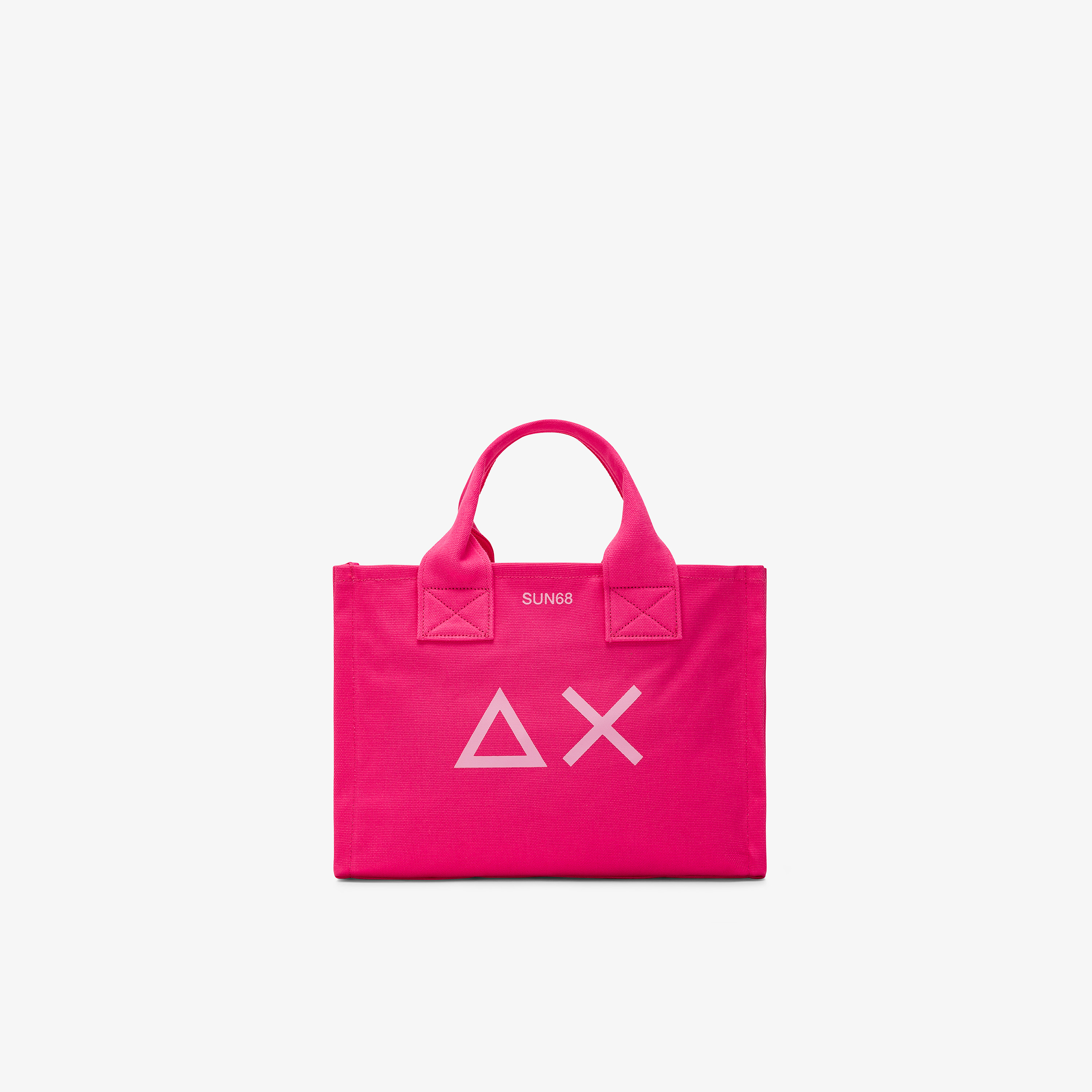 Fuchsia cotton canvas beach bag