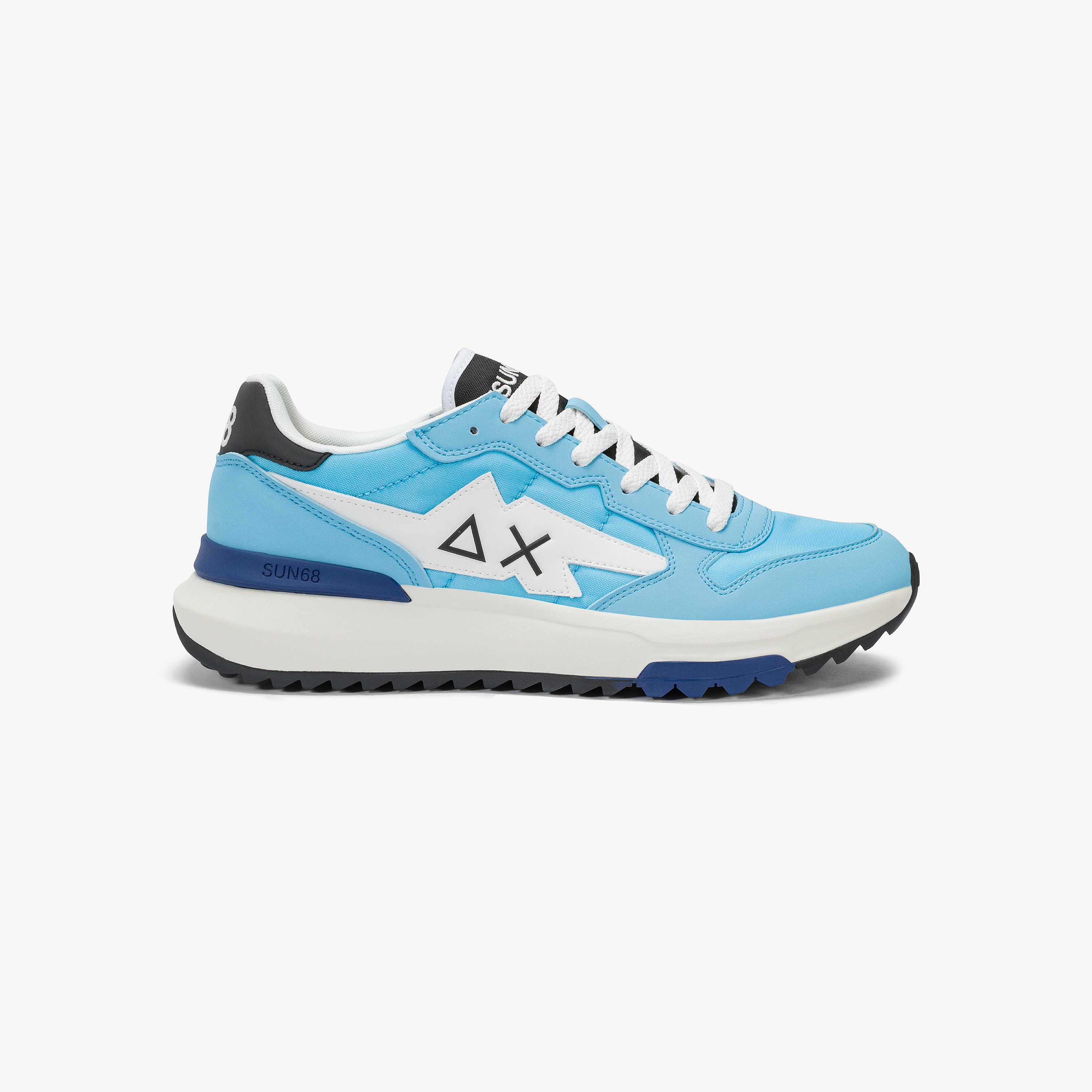 Niki turquoise nylon and PU sneaker