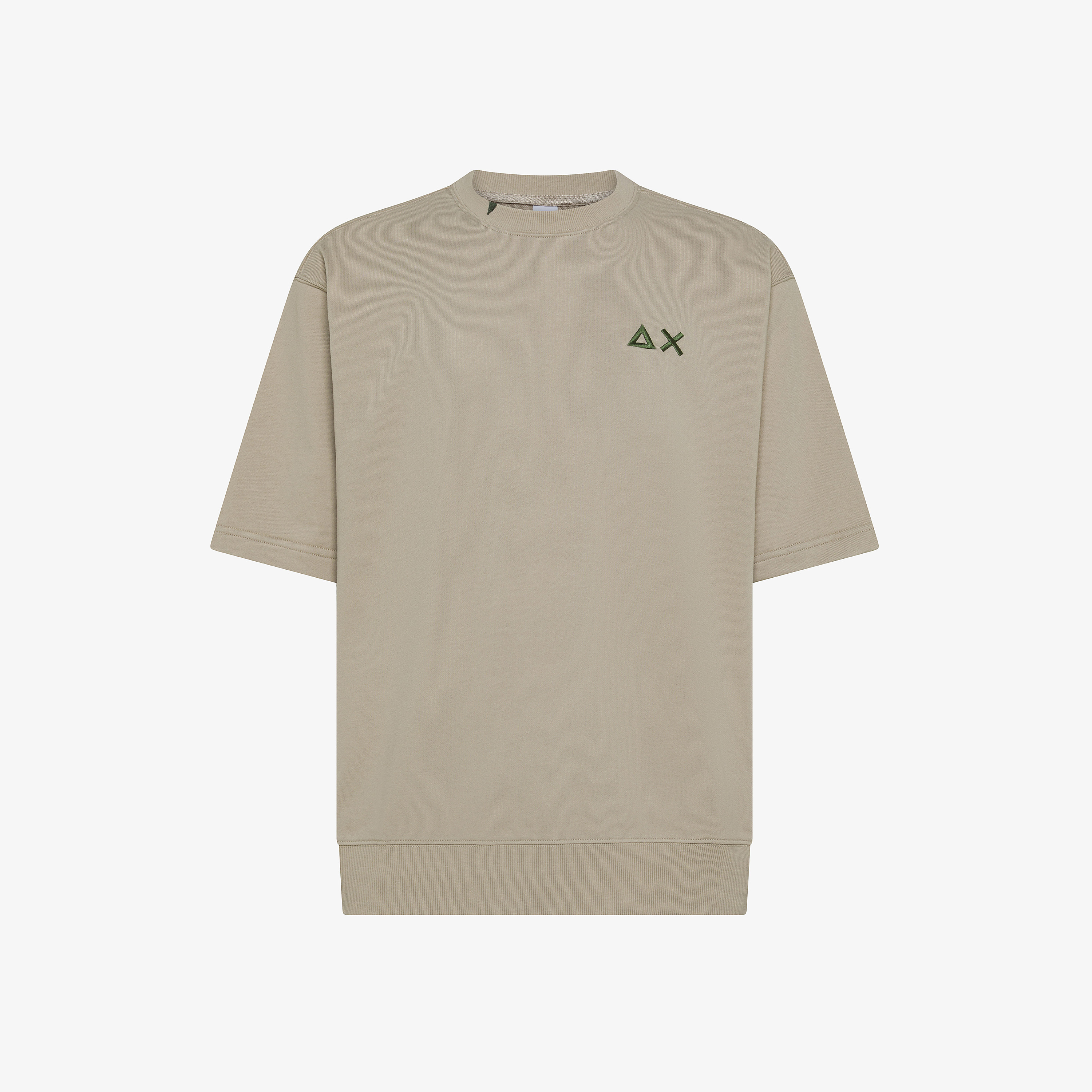 Stone sweatshirt with short sleeves