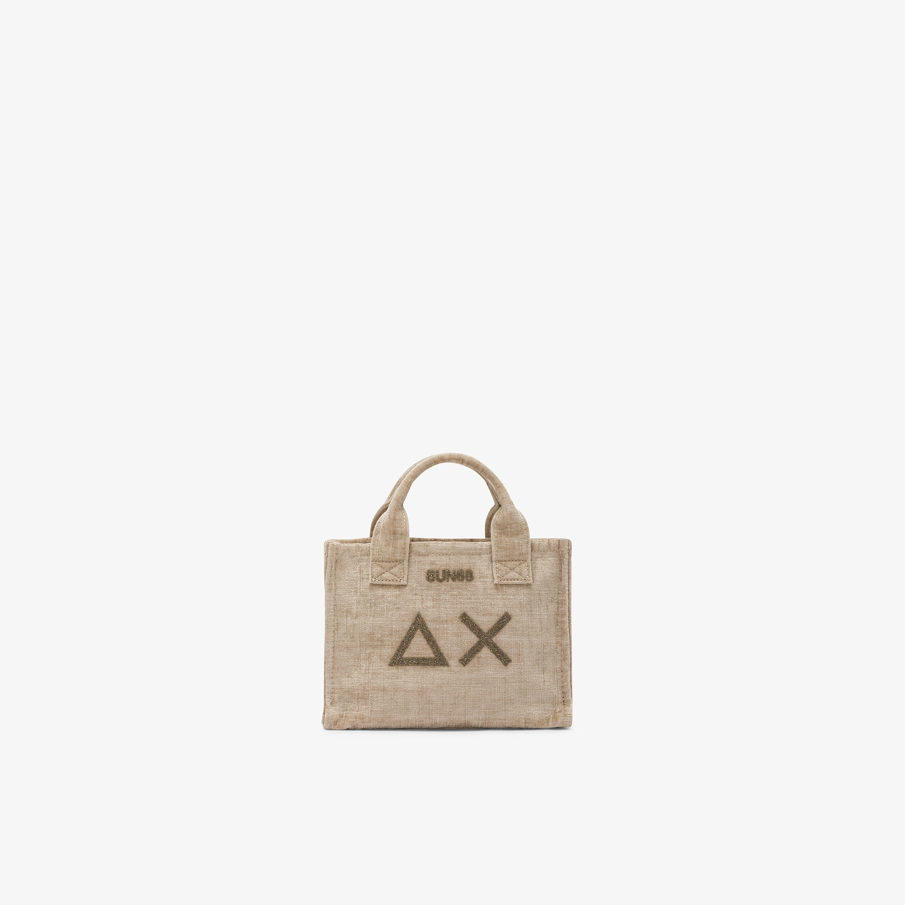 Mini shopping bag Cali in velluto beige