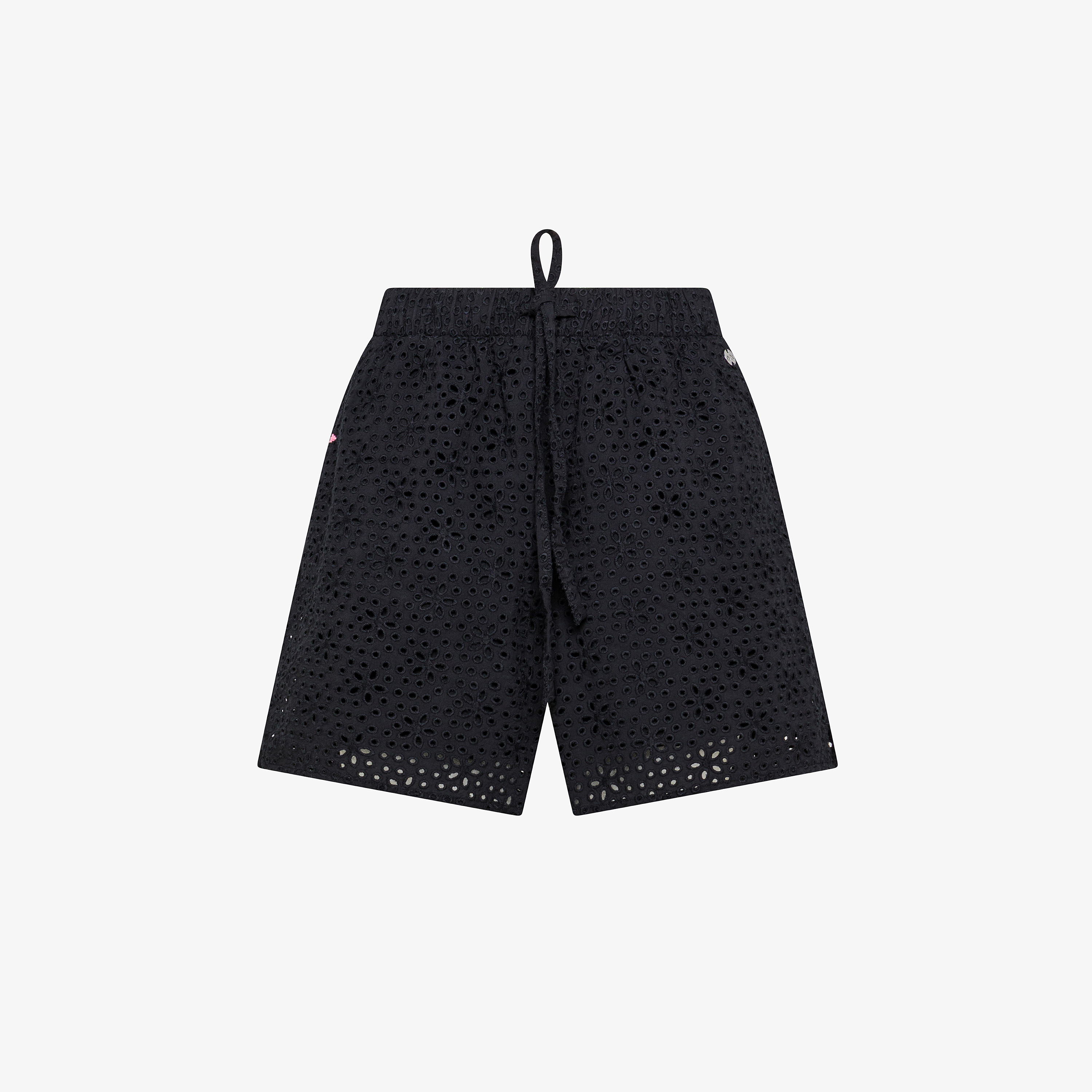 Shorts in cotone Sangallo nero