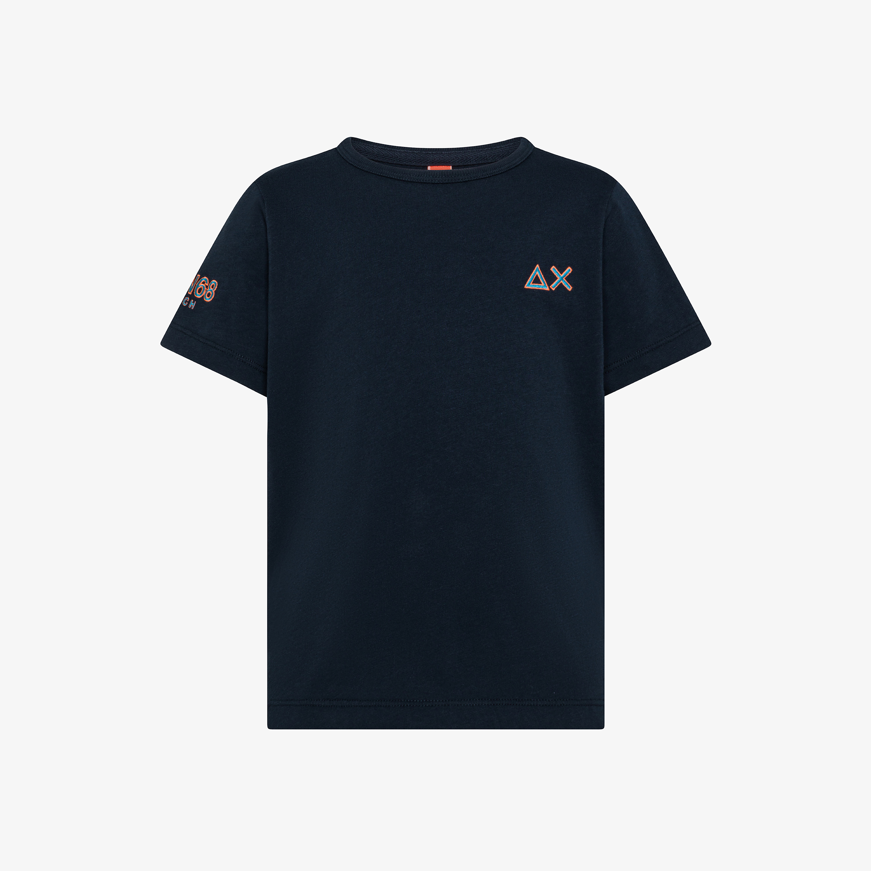 T-shirt in jersey di cotone blu navy