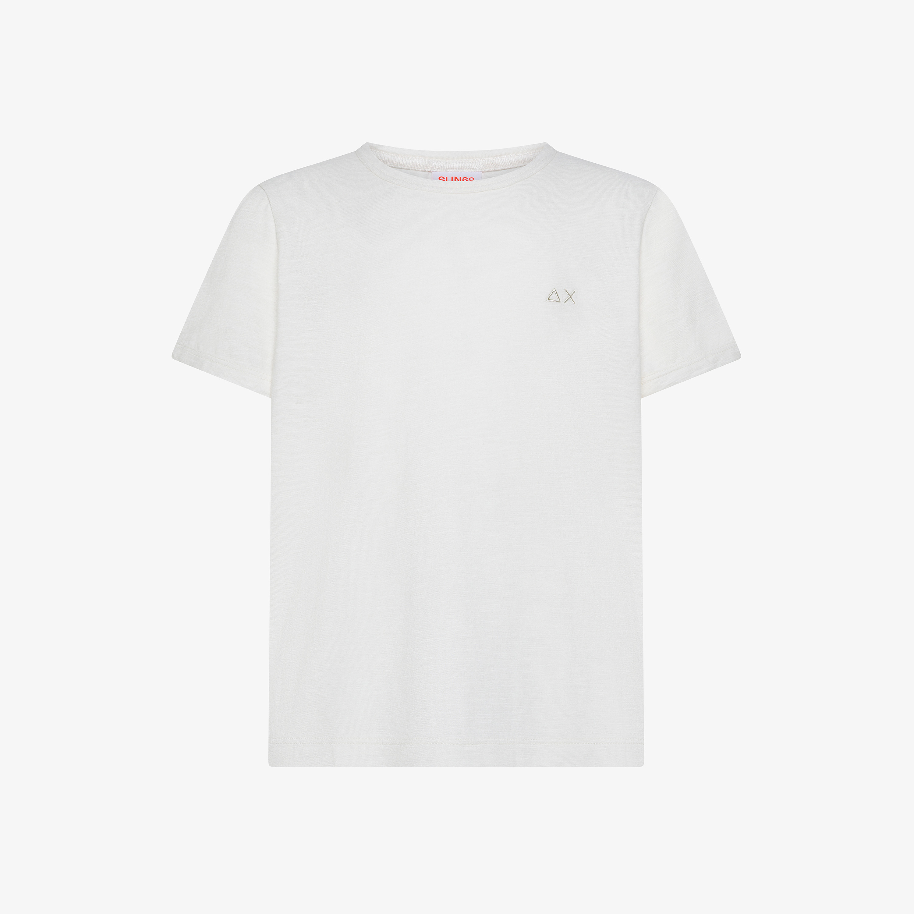 Off white cotton T-shirt with SUN68 logo