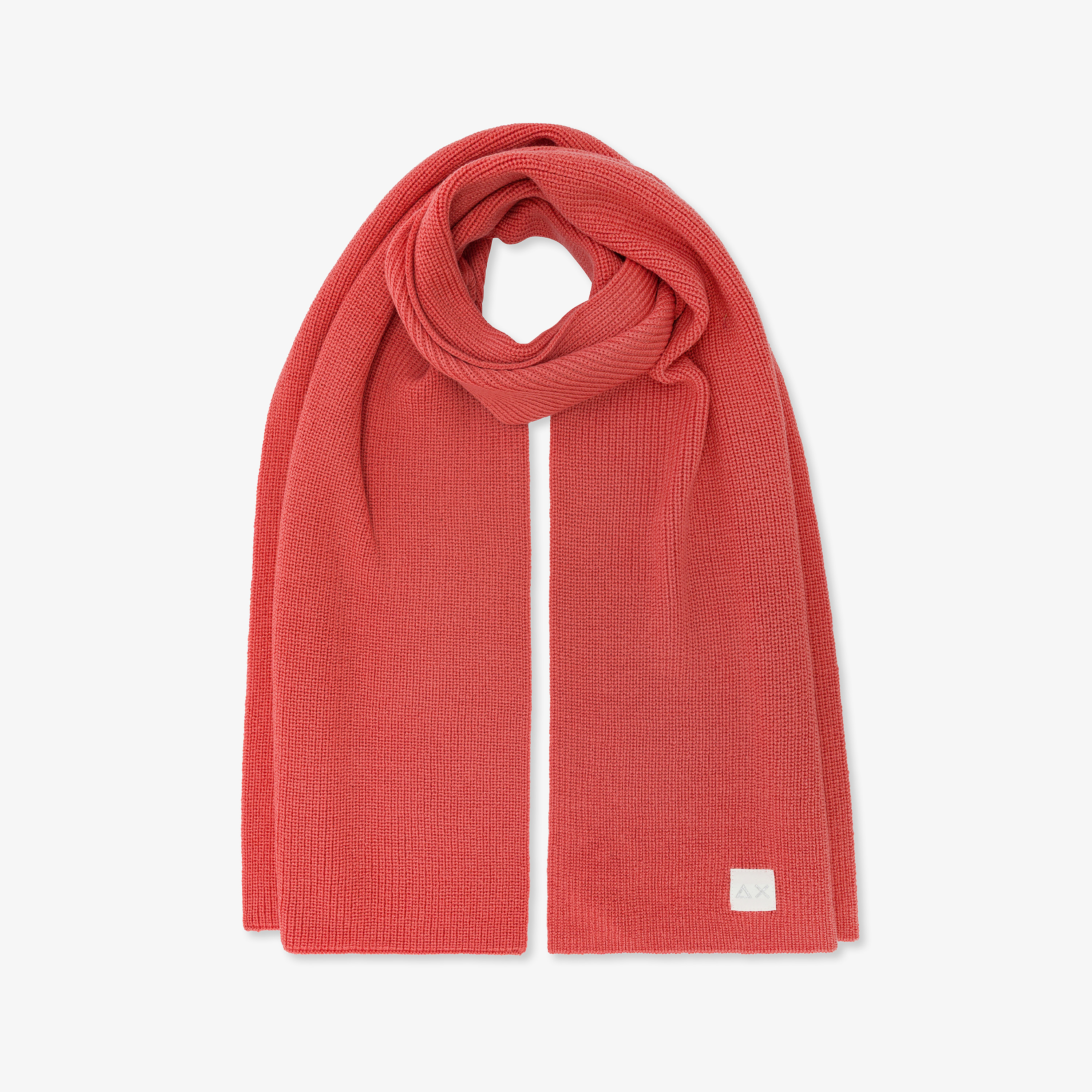 Sciarpa in maglia di misto lana geranio