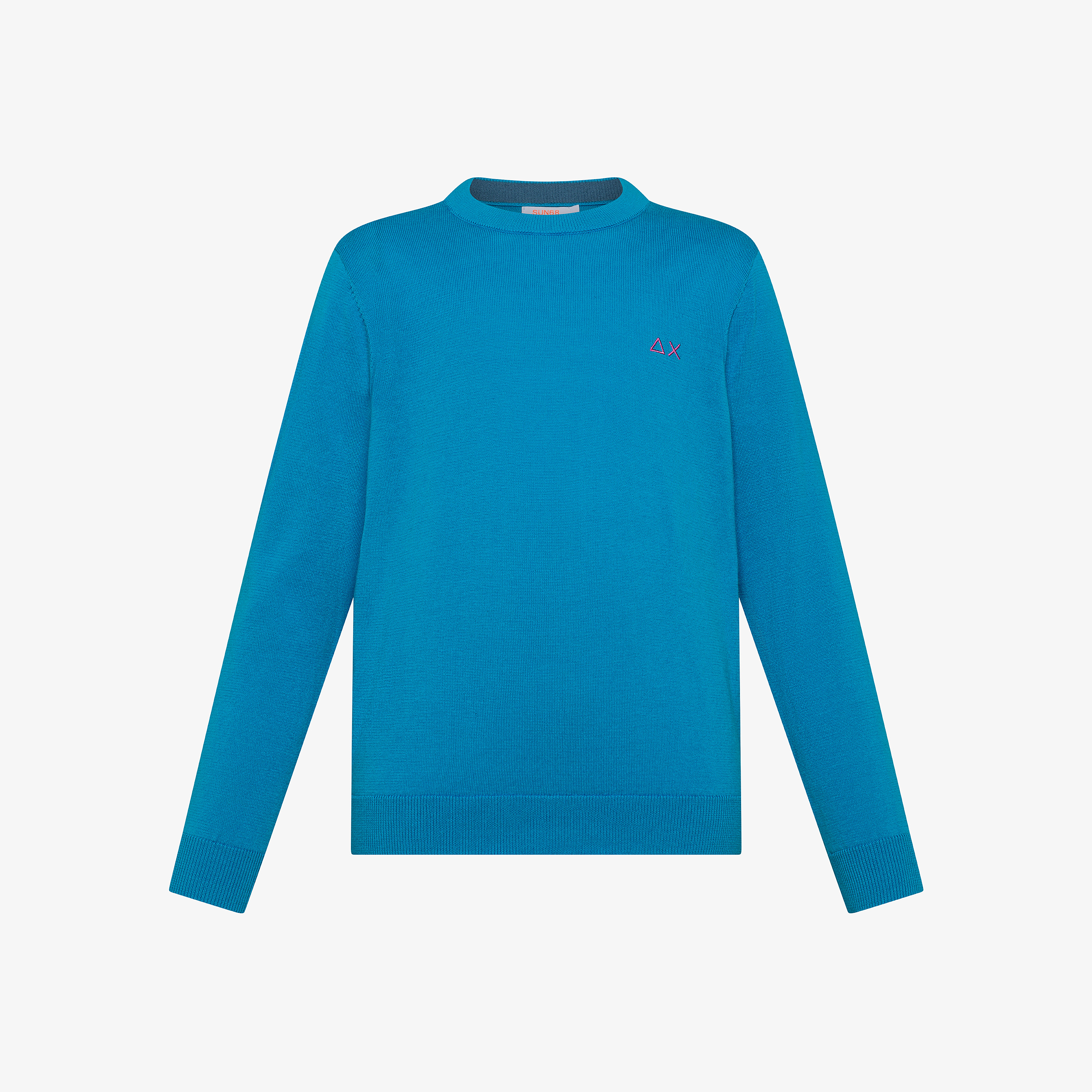 Maglia in cotone ottanio chiaro