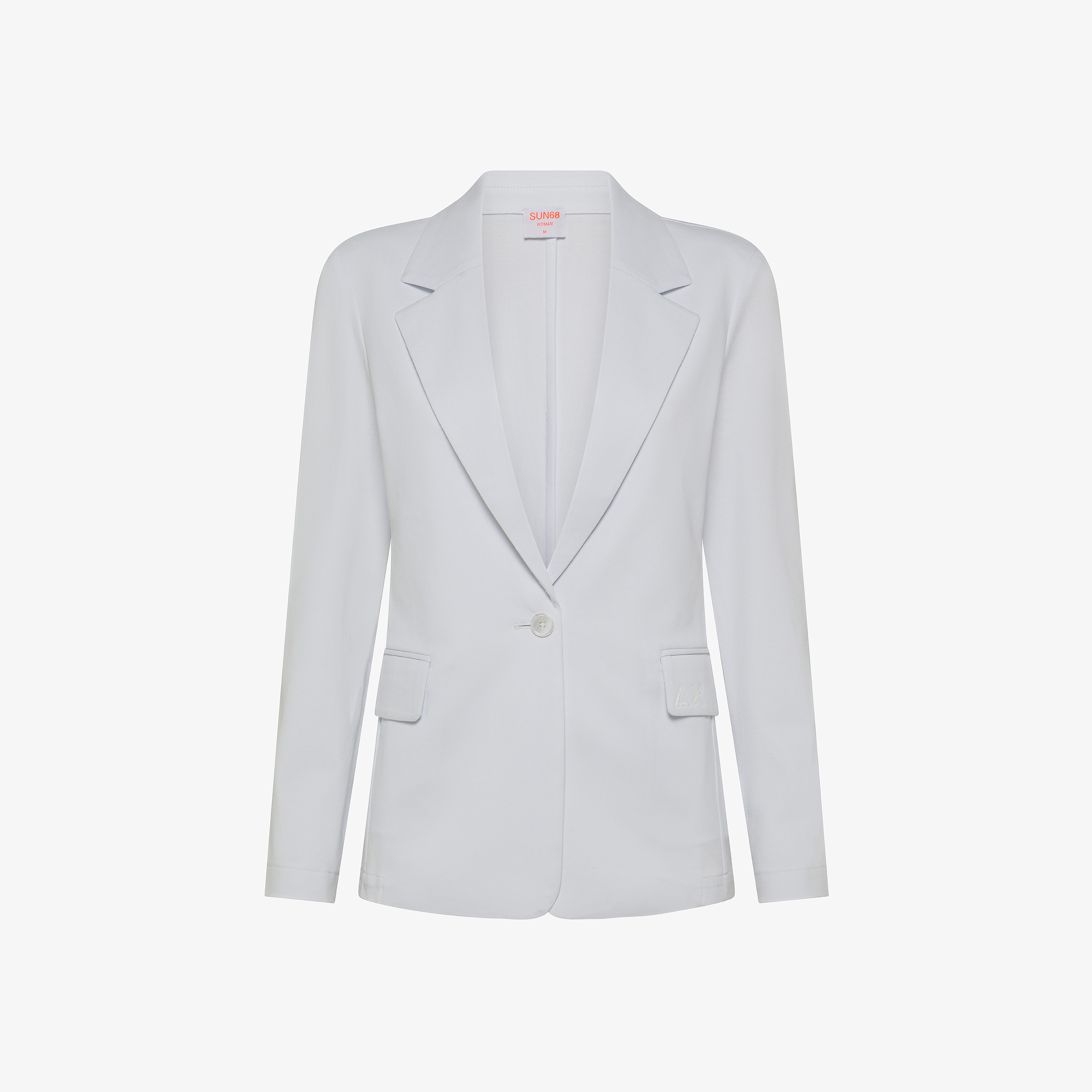 Blazer in felpa di cotone bianco