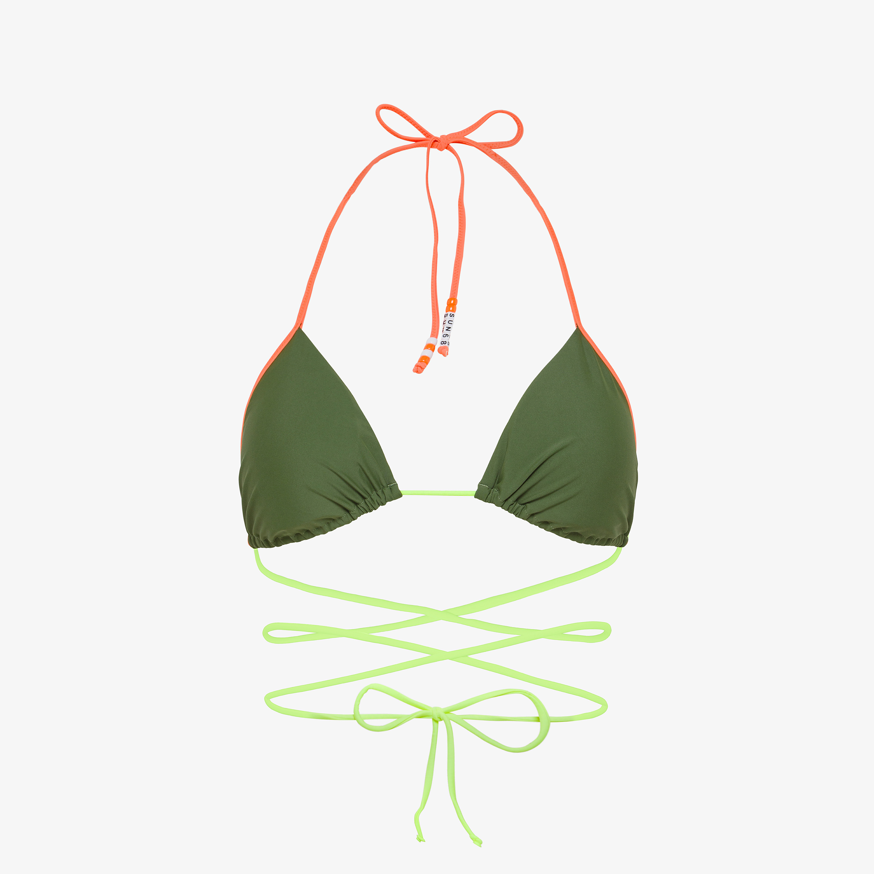 Dark green nylon bikini