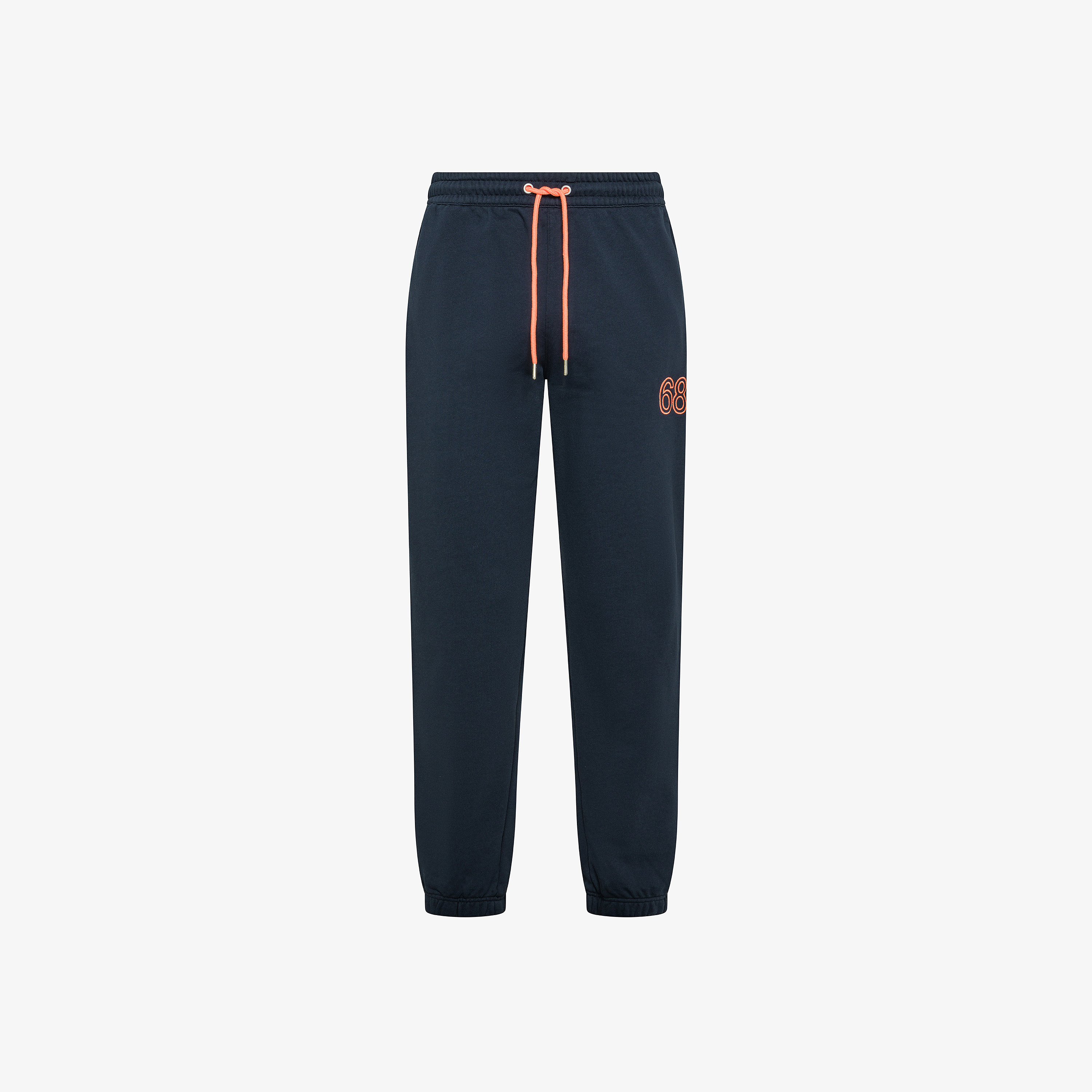 Navy blue cotton fleece trousers