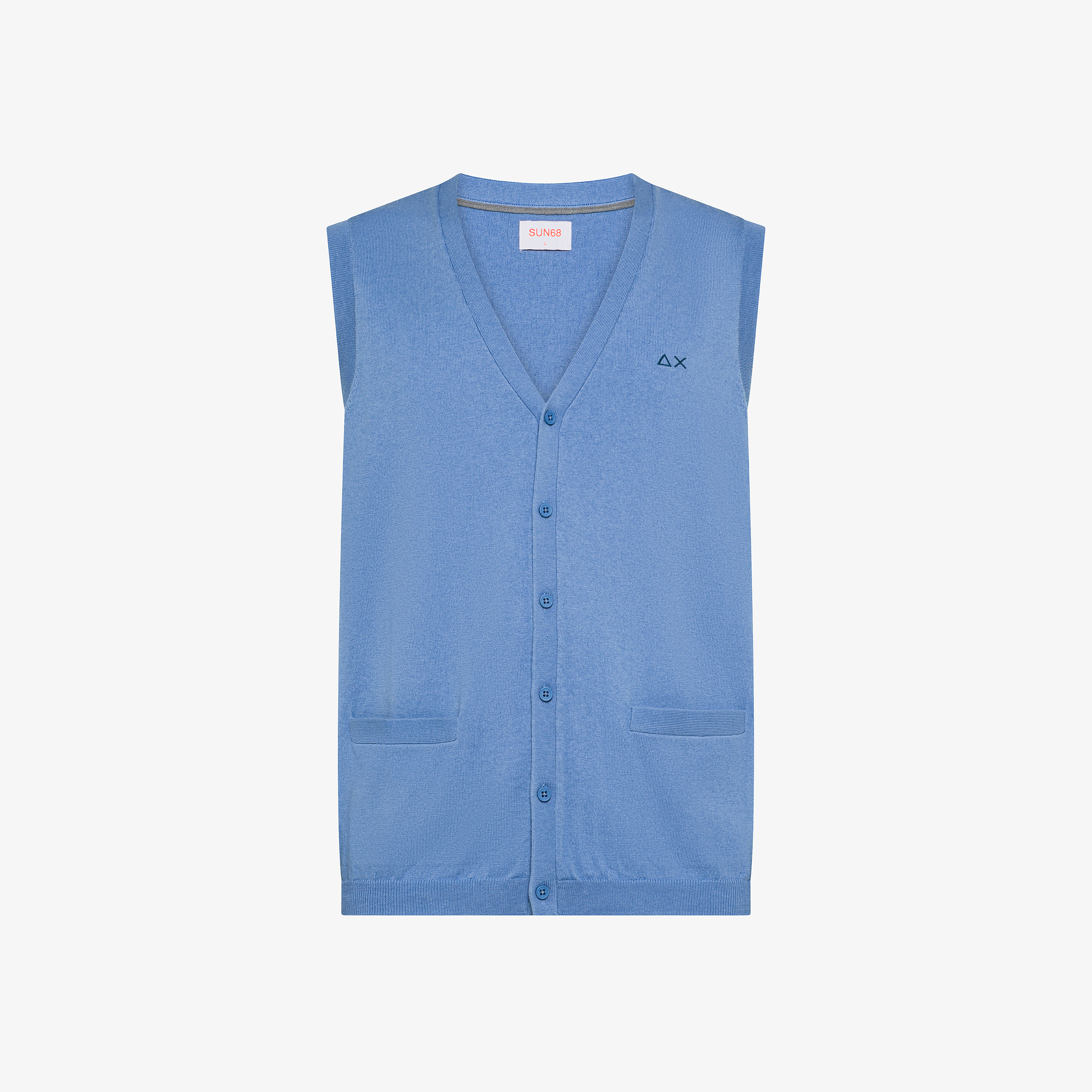 Avio wool and cotton vest with buttons