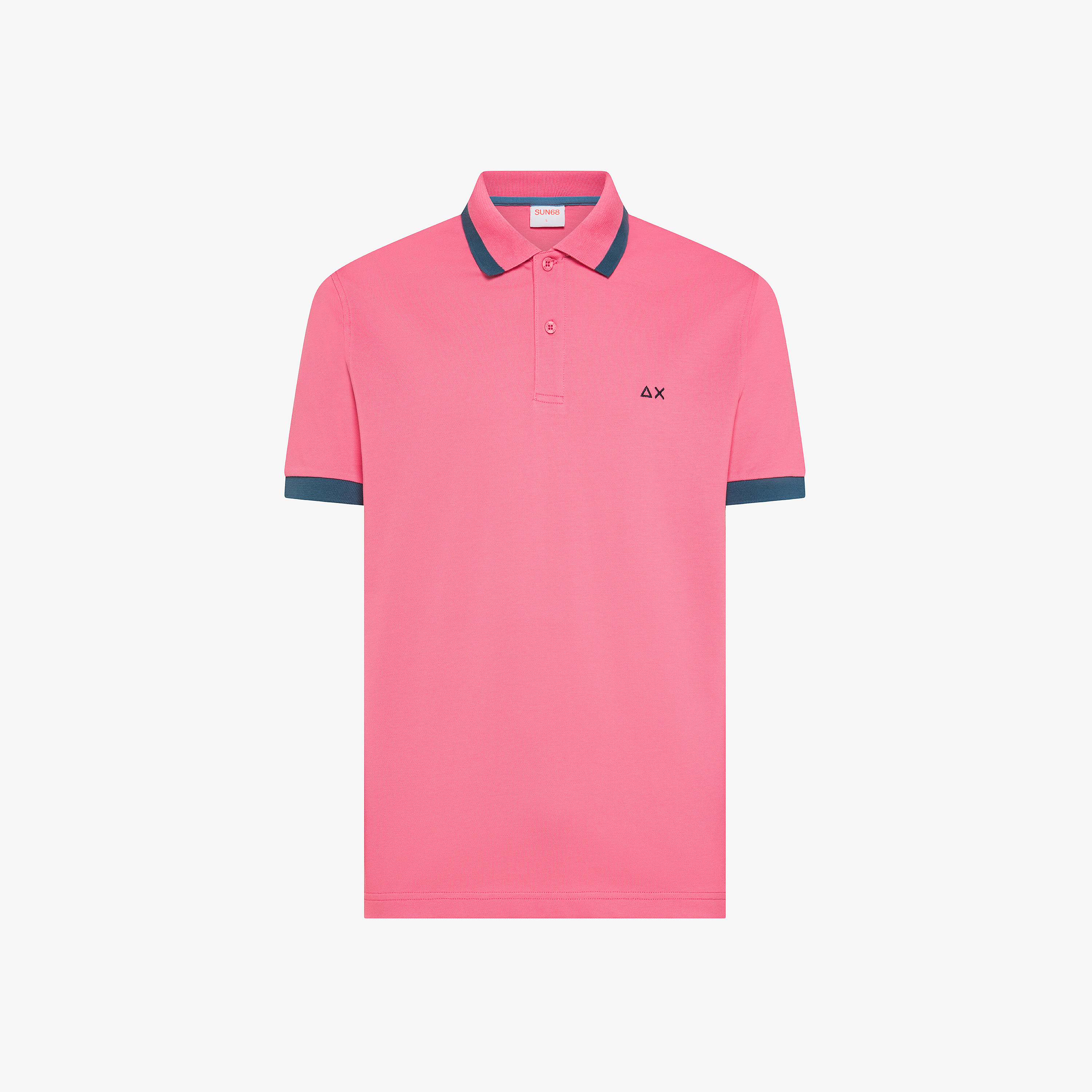 Polo big stripe on collar s/s