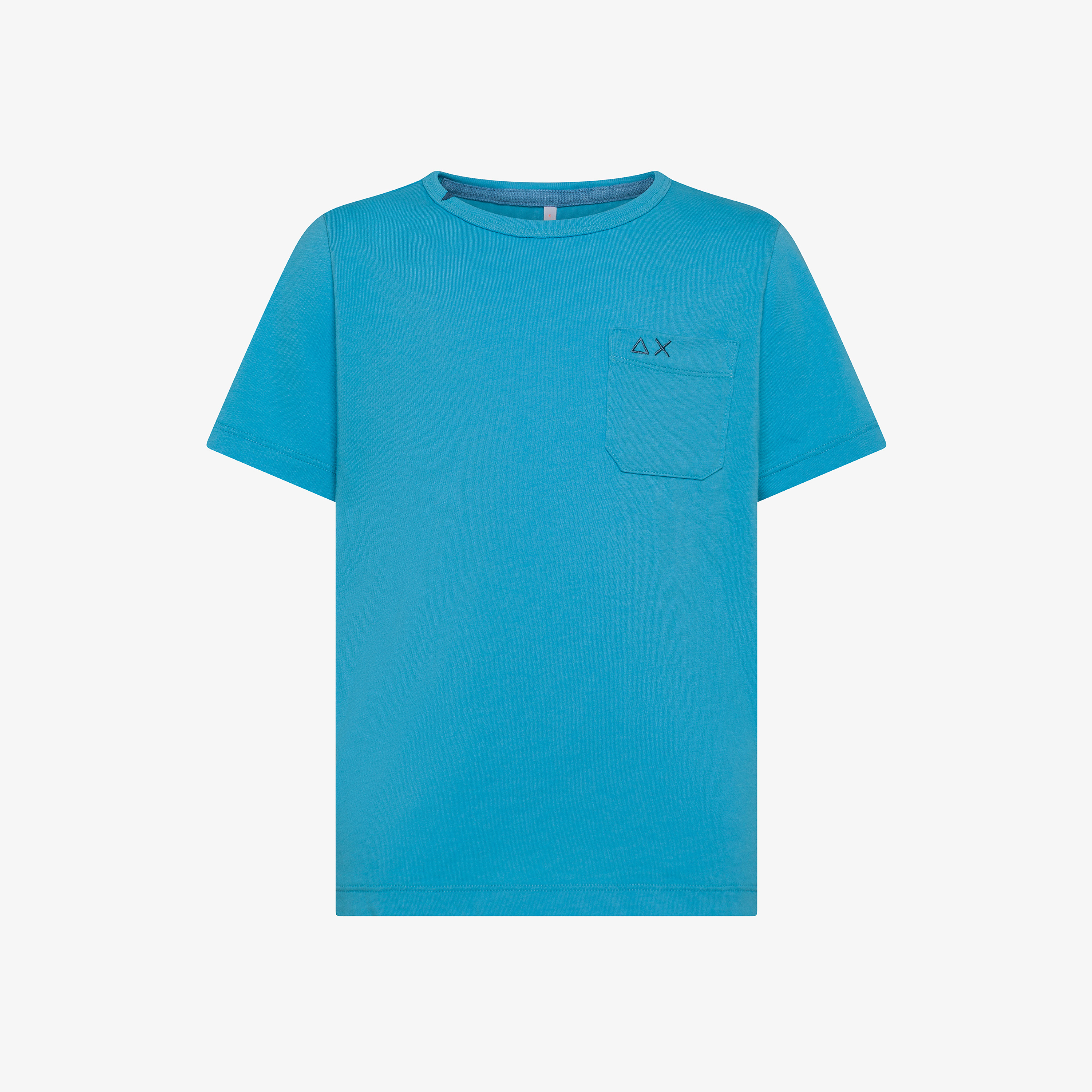 Turquoise T-shirt with chest pocket