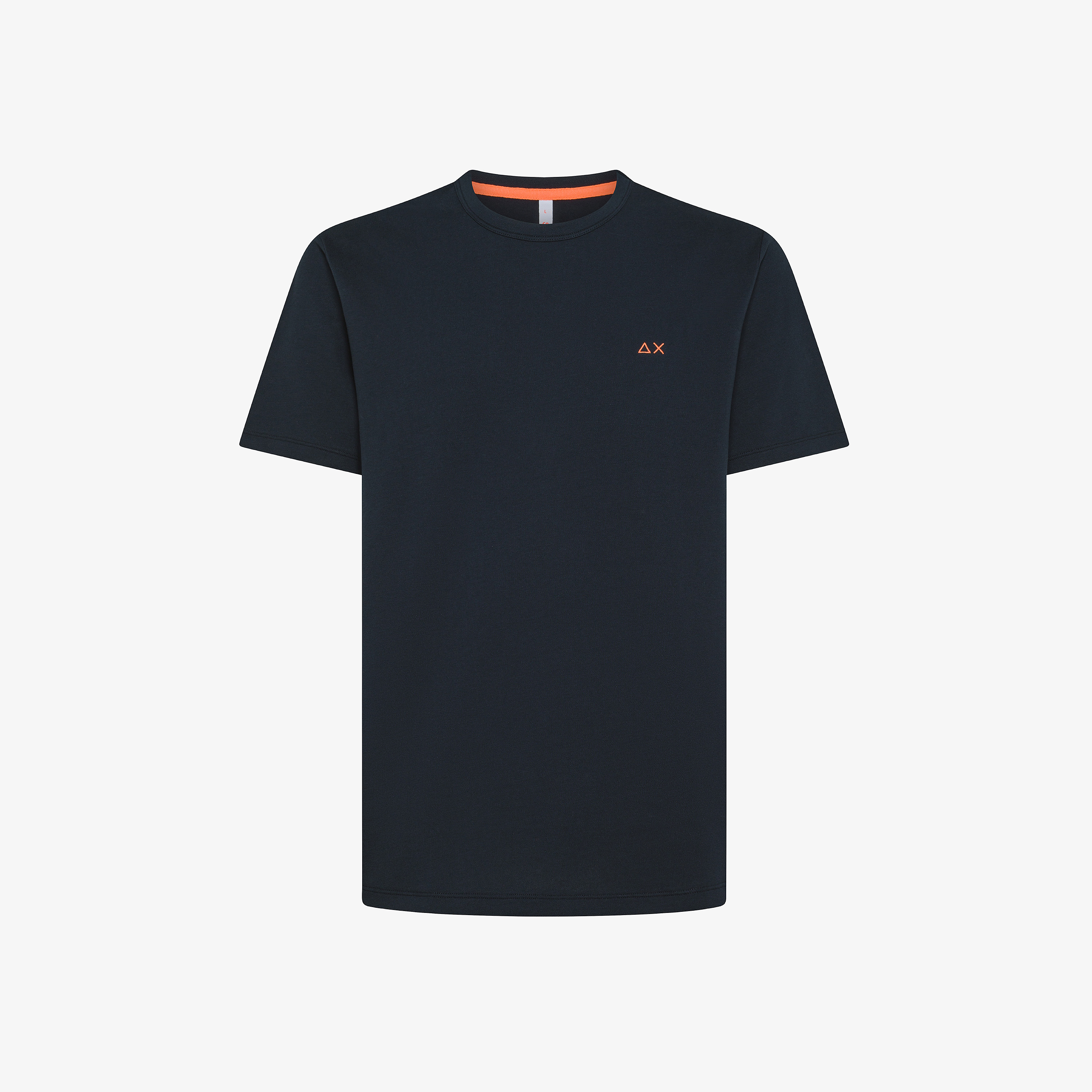 Navy blue cotton piqué T-shirt