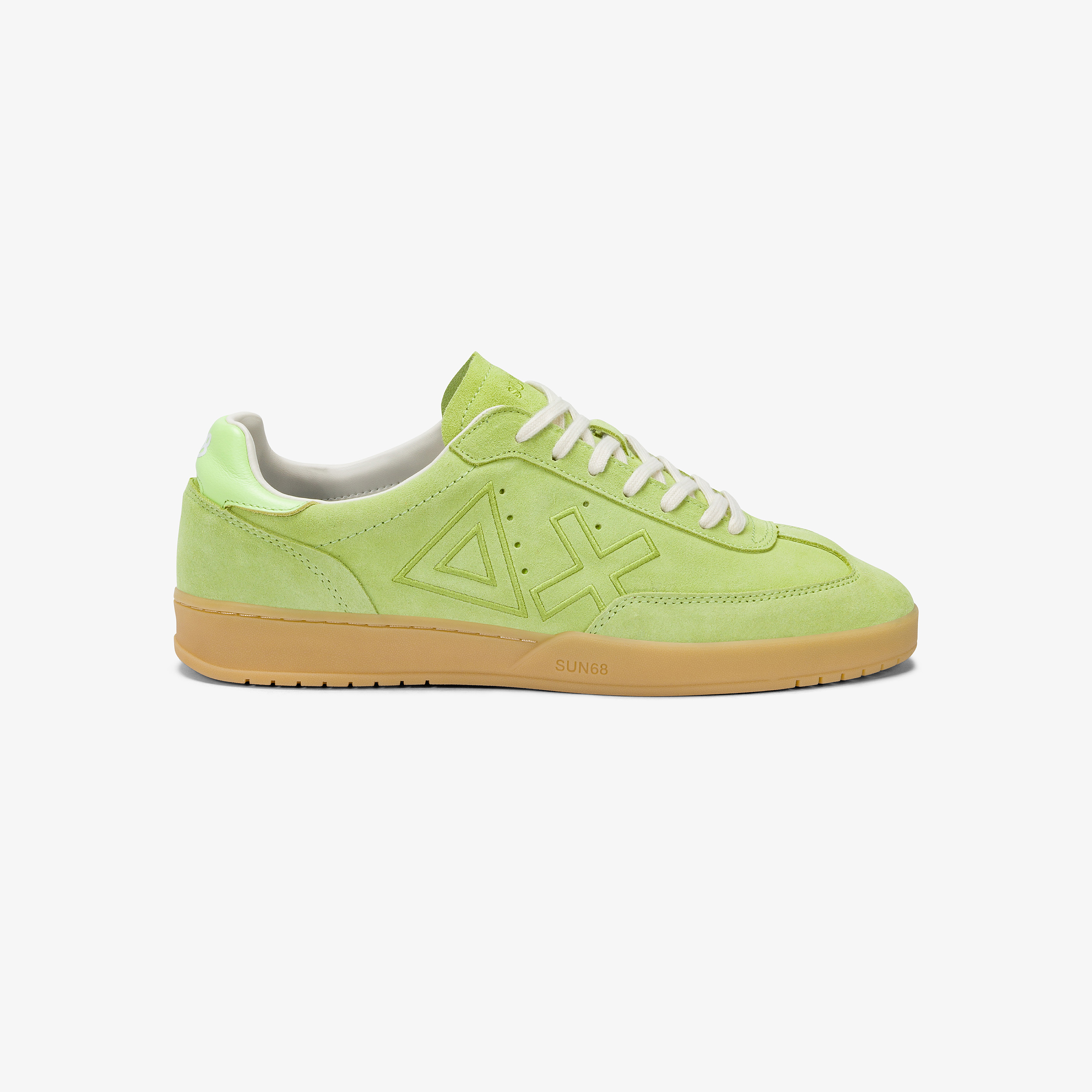 Sneaker California Sun in suede gialla lime