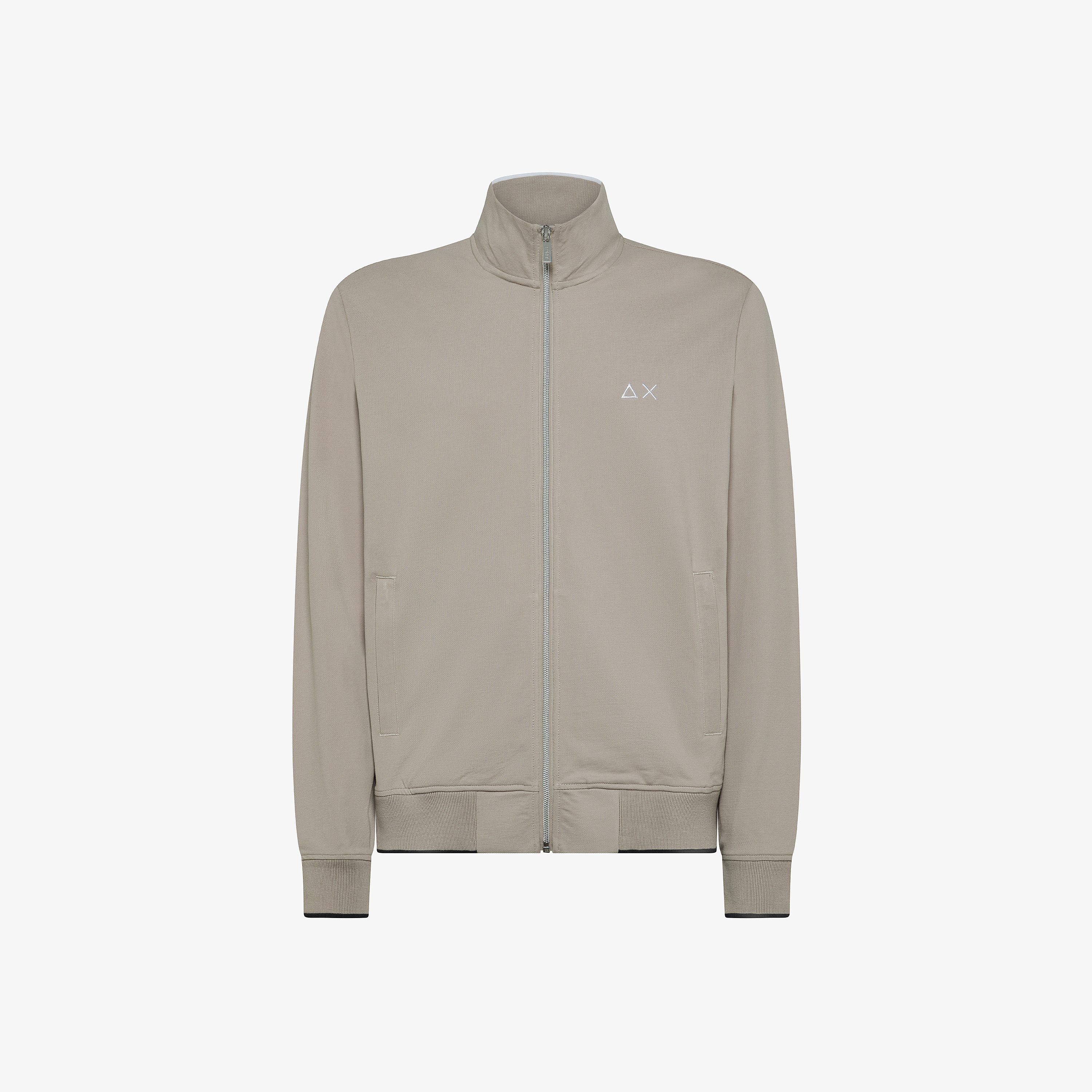 Felpa stone in piquet con zip