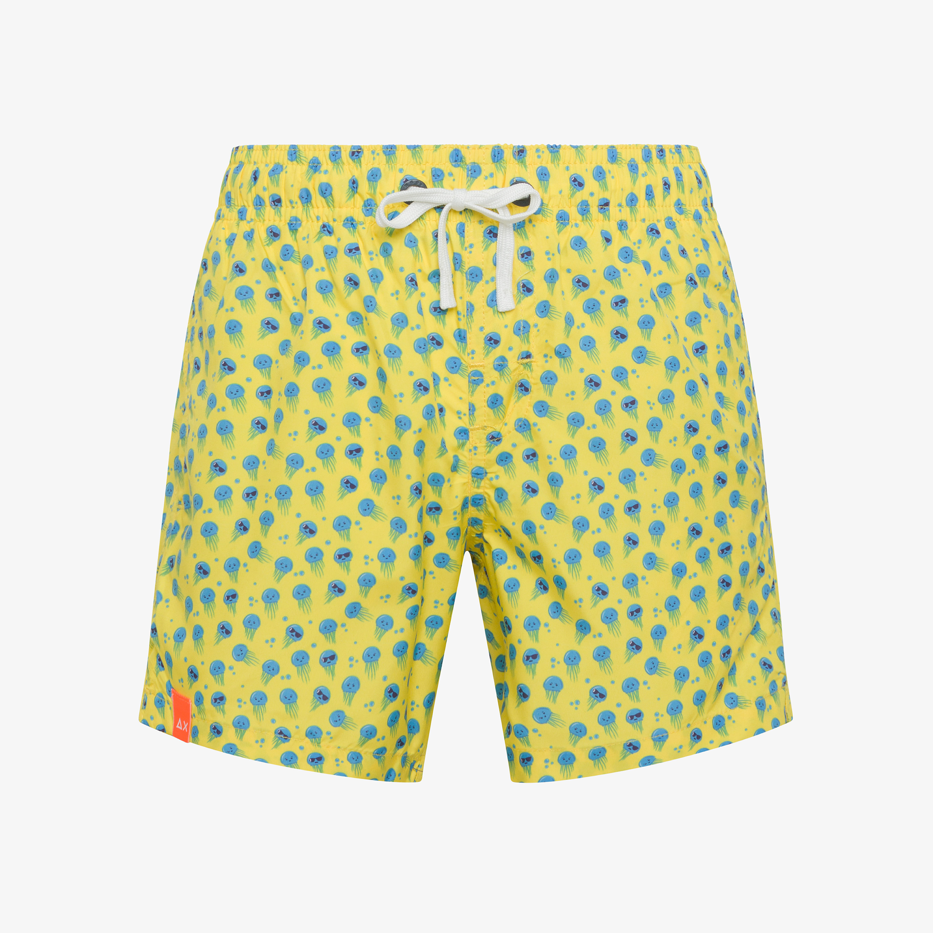 Boxer mare in nylon stampato giallo