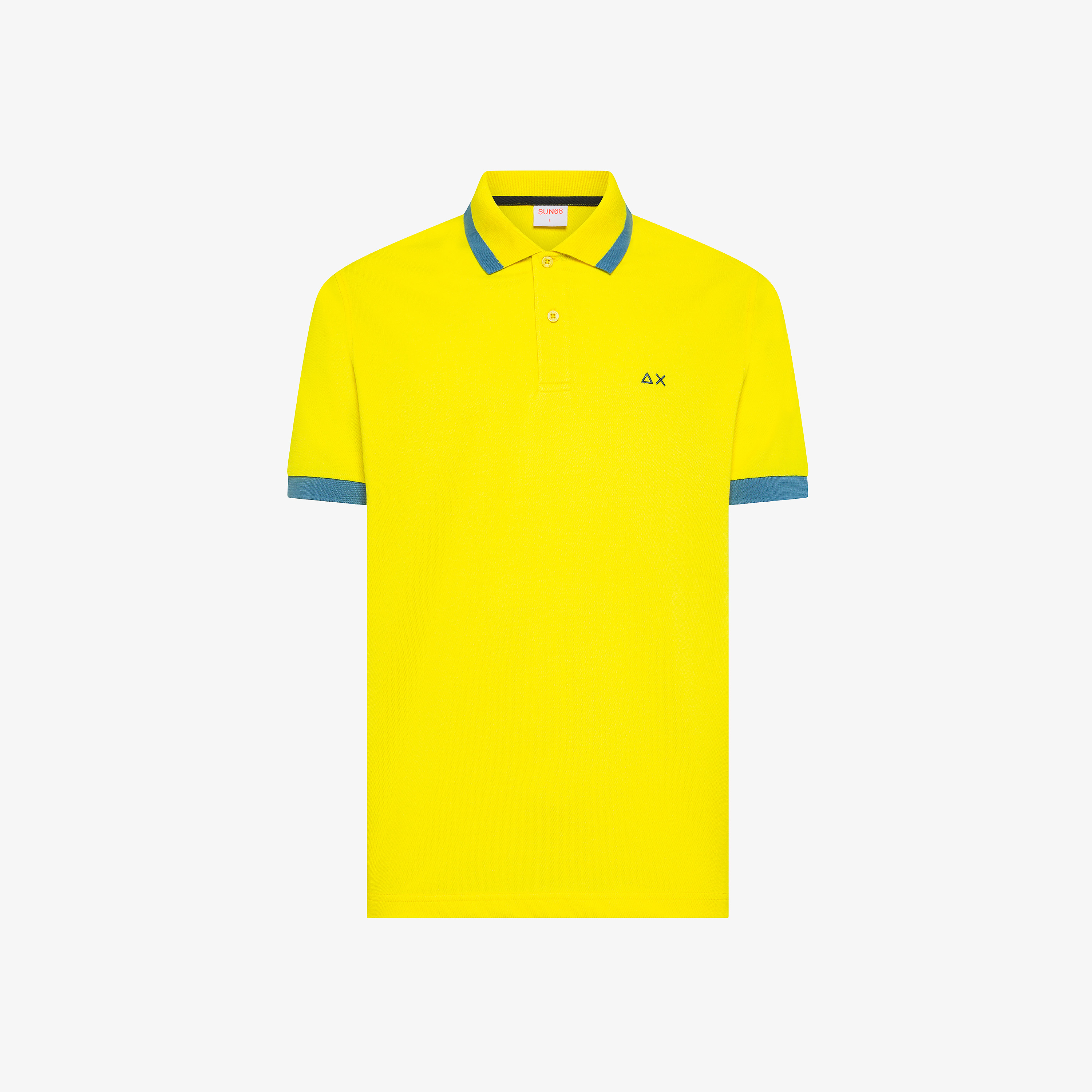 Polo a maniche corte in cotone giallo