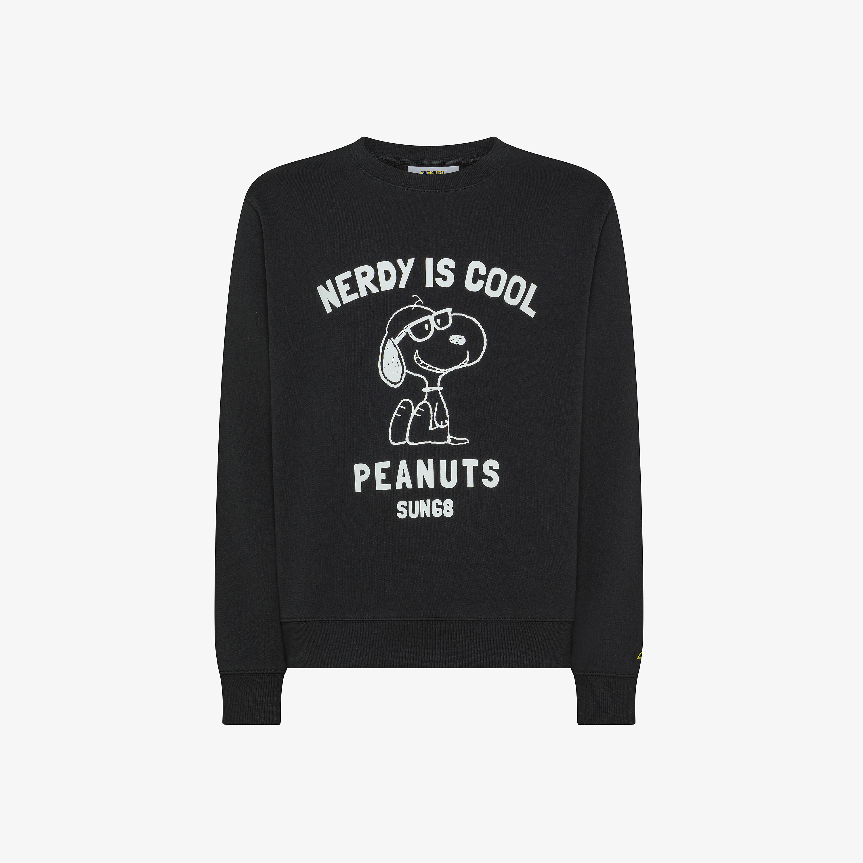 Felpa Peanuts in cotone con stampa nero