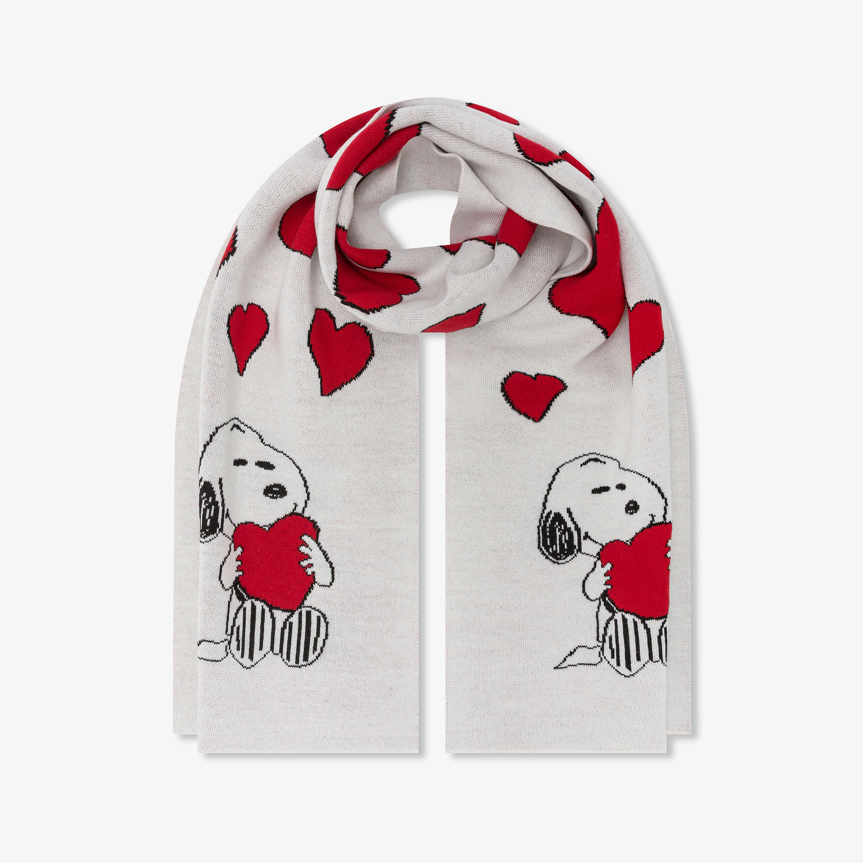 Off white Peanuts wool scarf