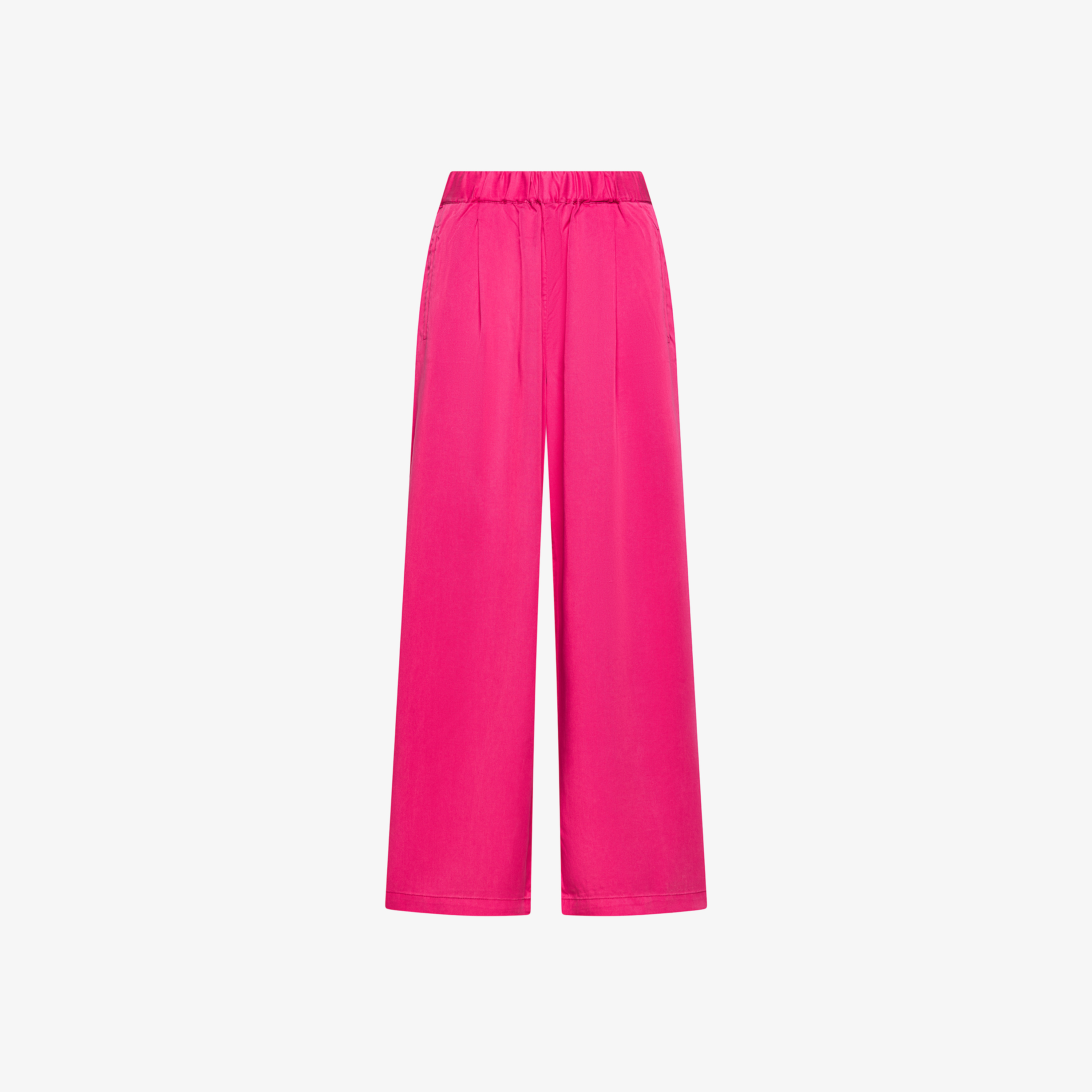 Fuchsia fluid fabric trousers