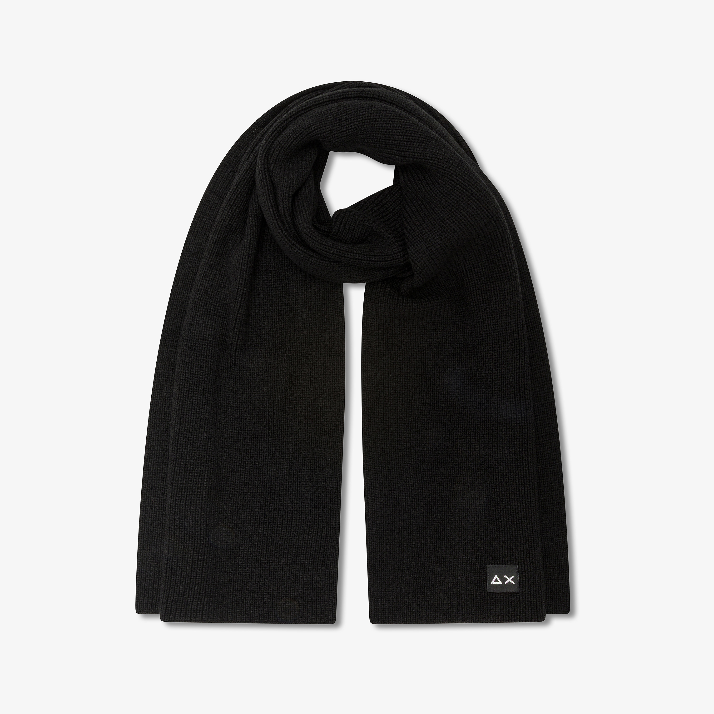 Sciarpa in maglia di misto lana nero