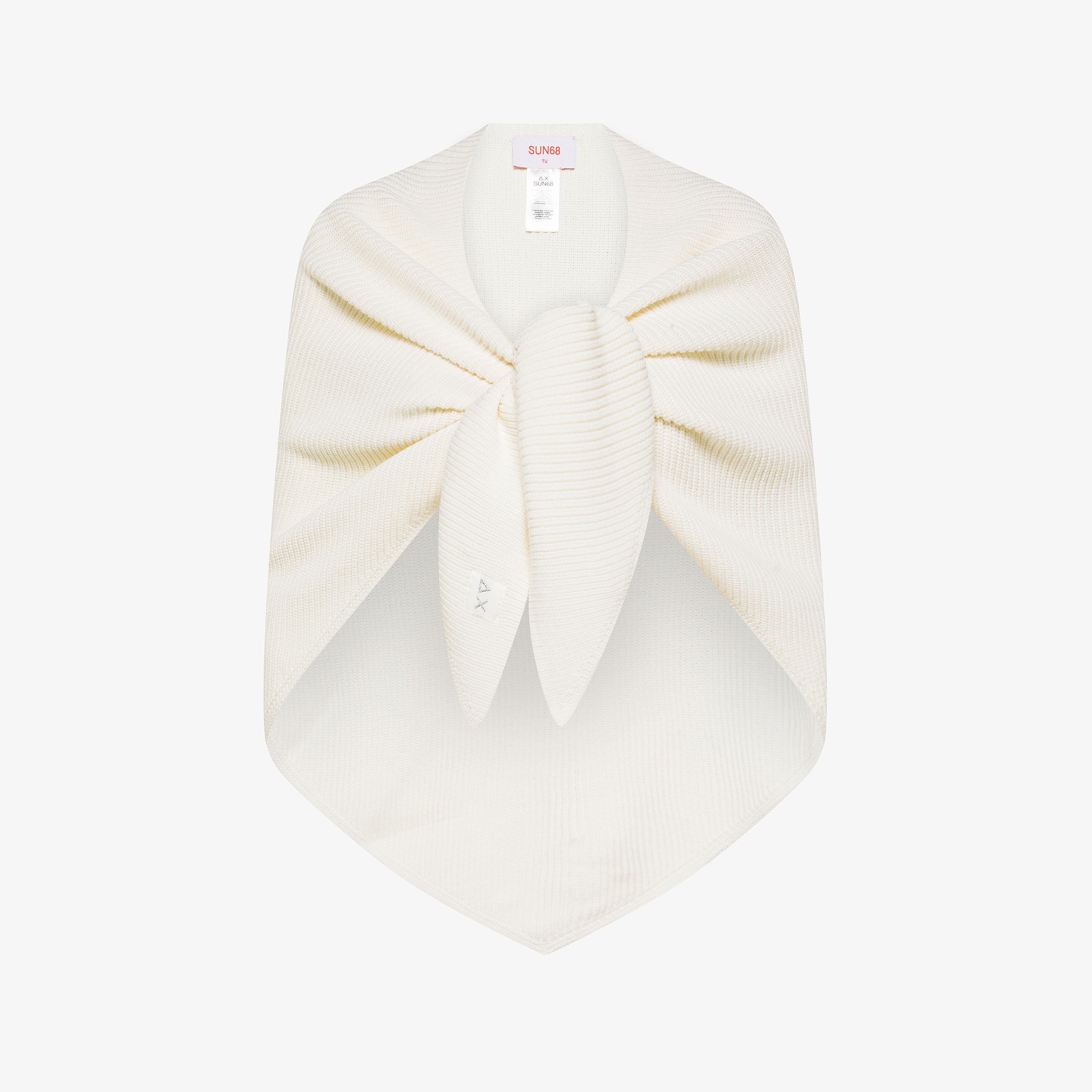 Off white wool blend scarf