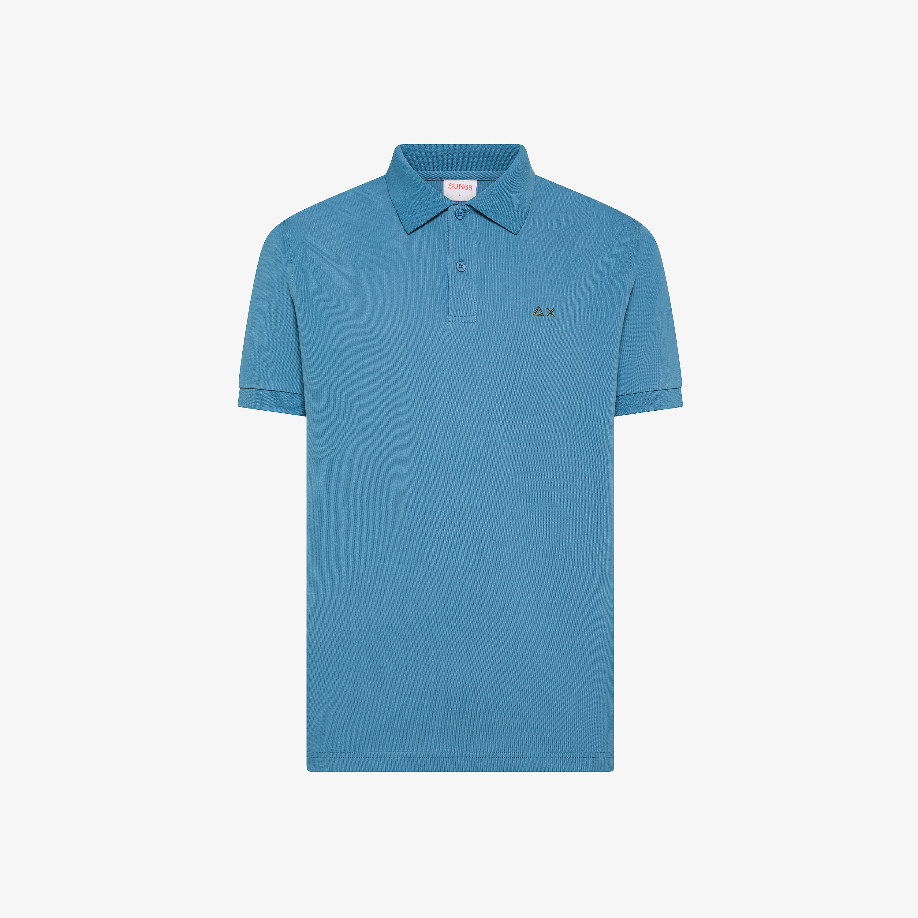 Polo print under collar s/s