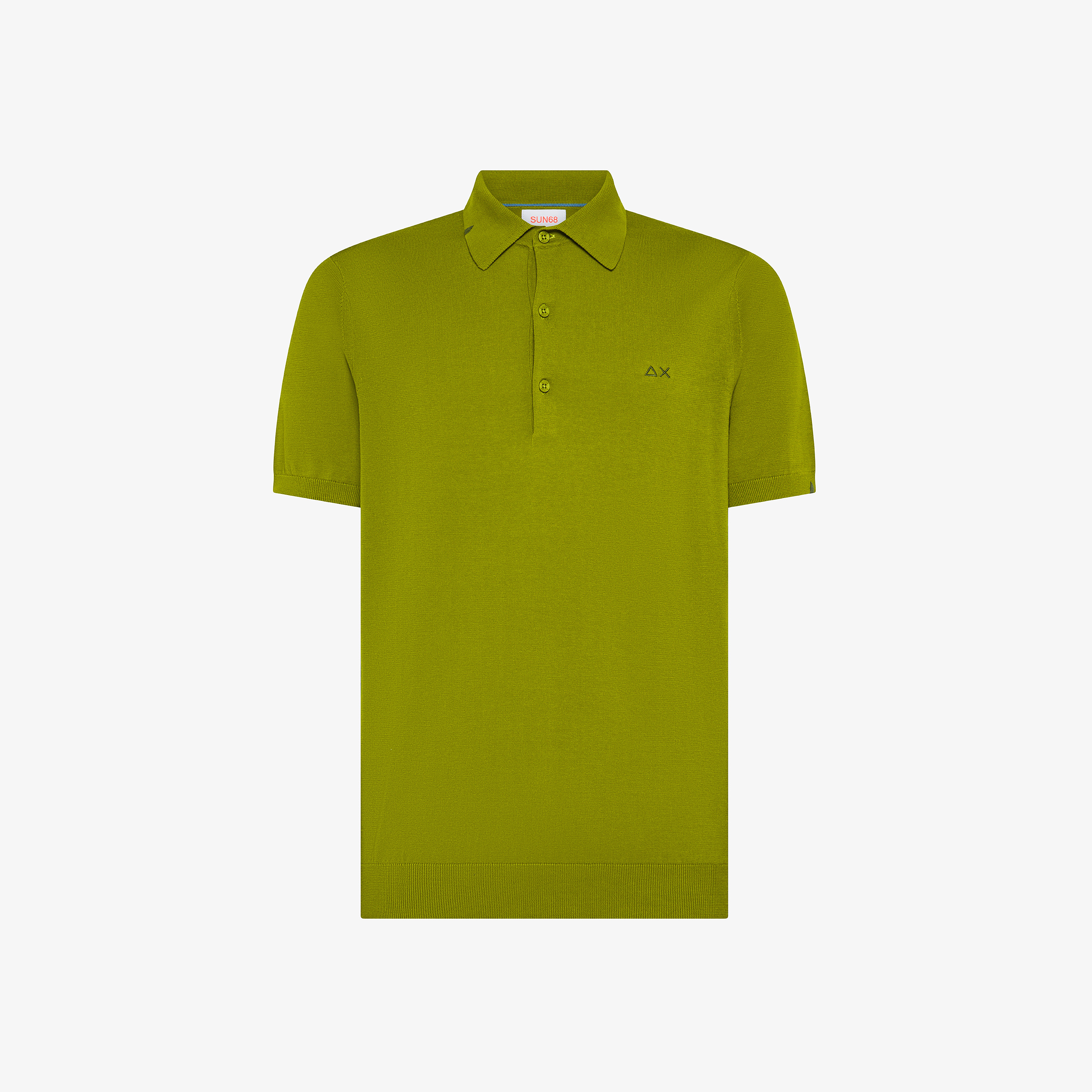 Polo in maglia di cotone verde oliva