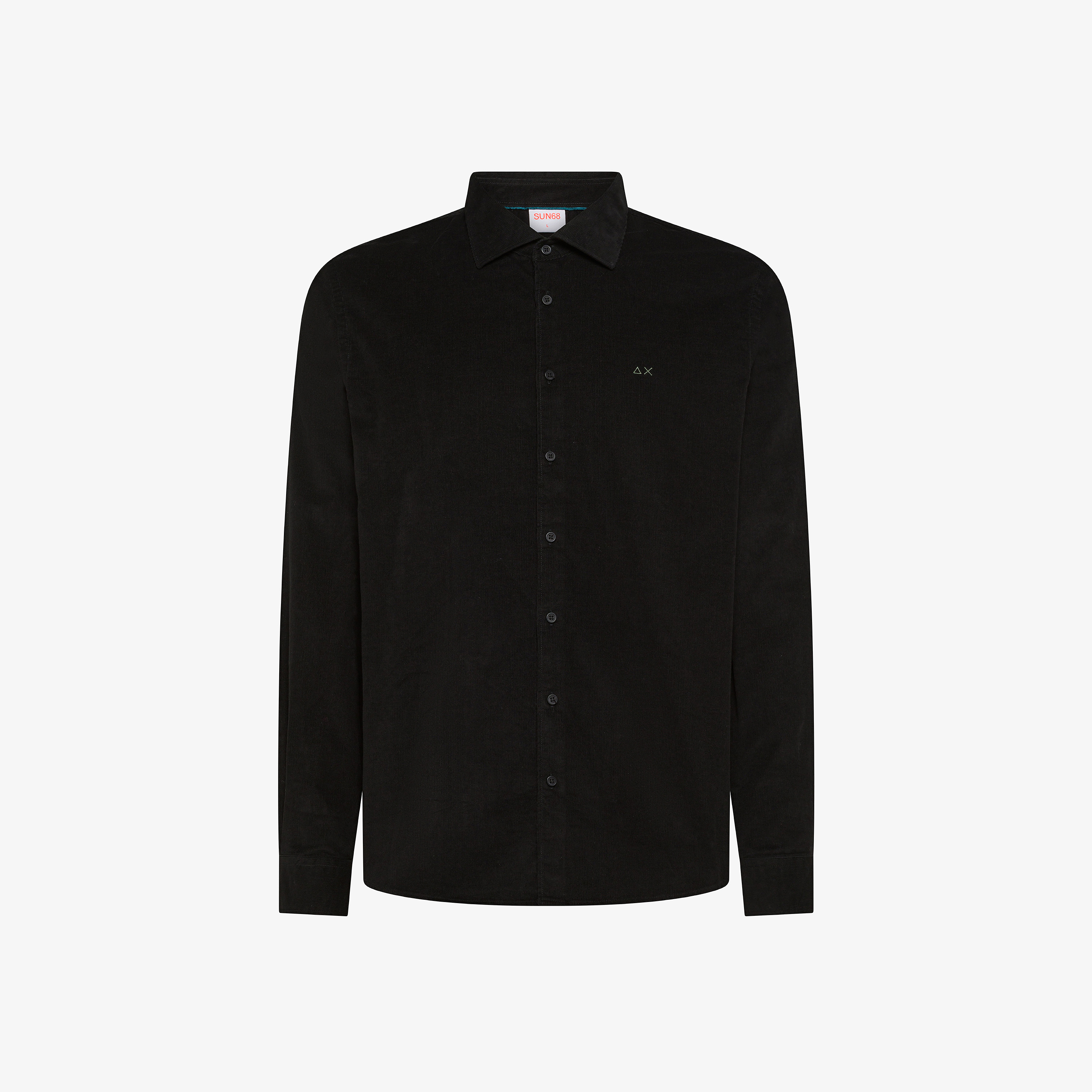 Camicia in velluto di cotone nero