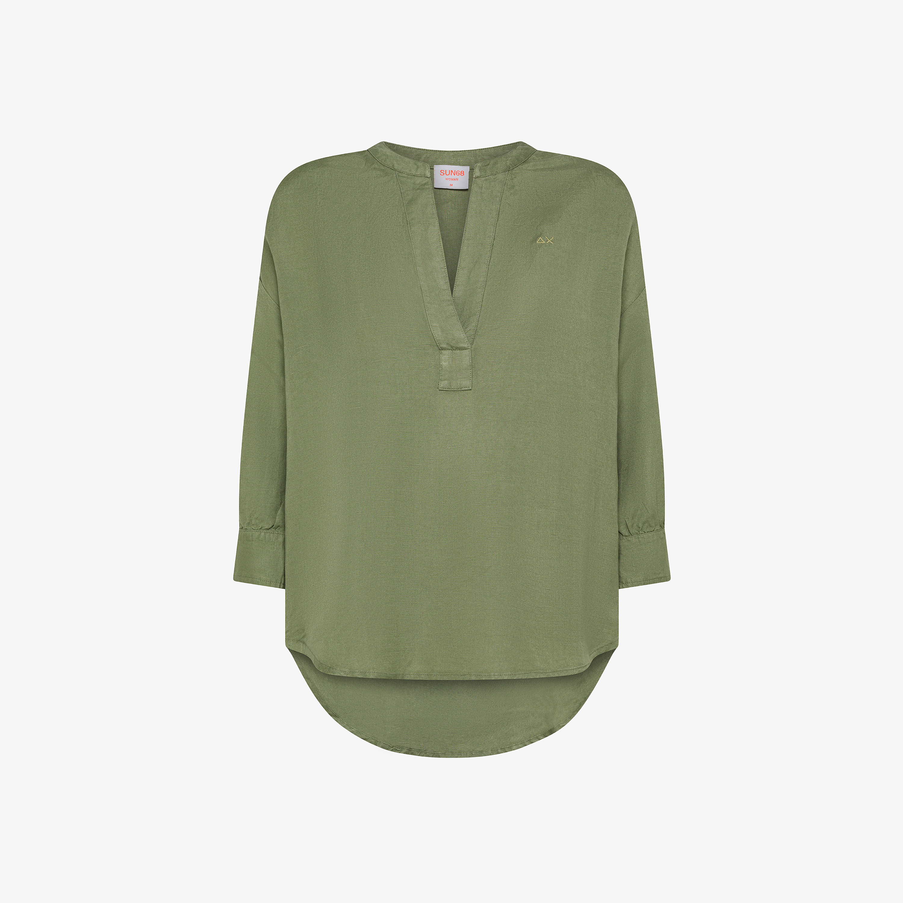 Sage green linen blouse