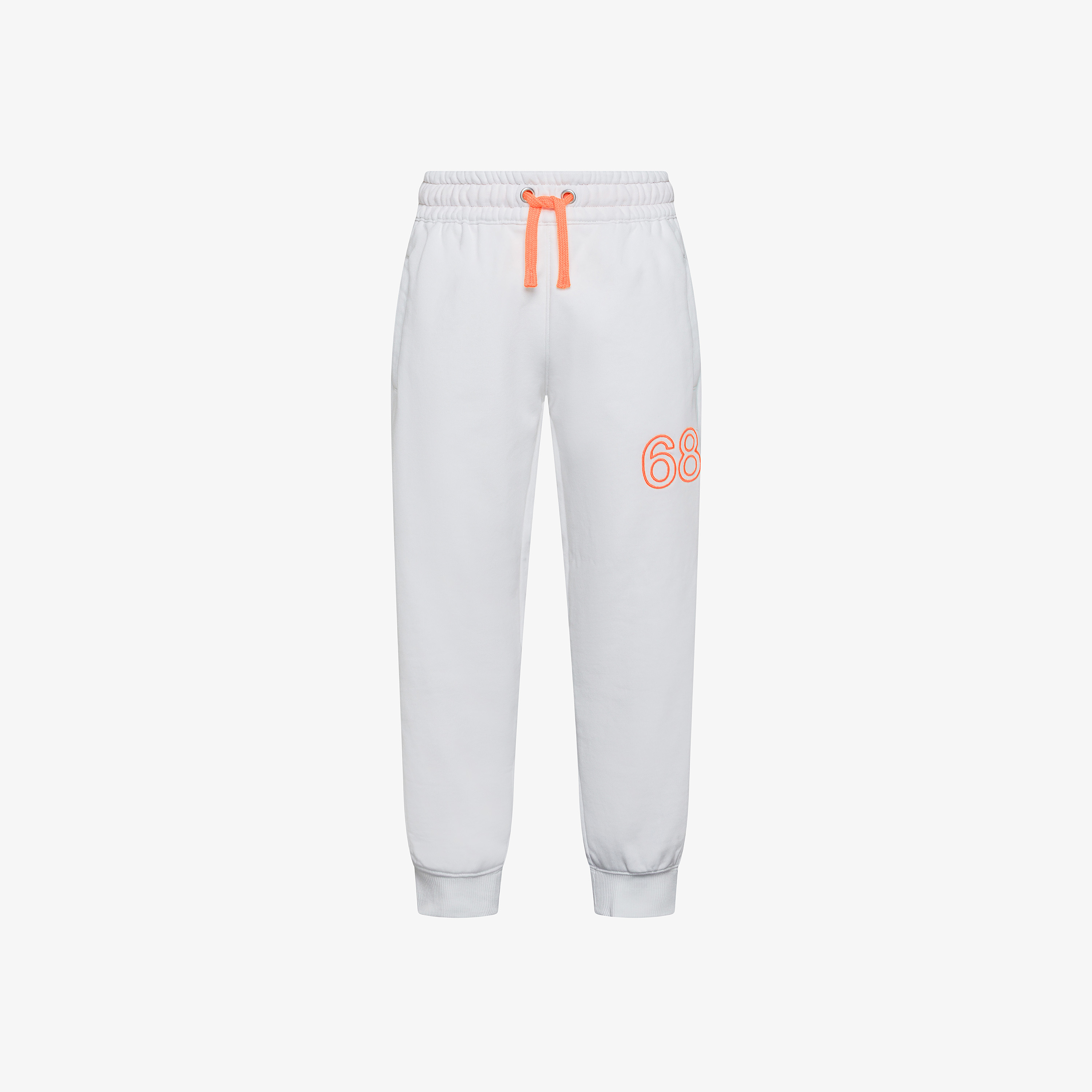 Pantaloni in felpa di cotone bianco panna