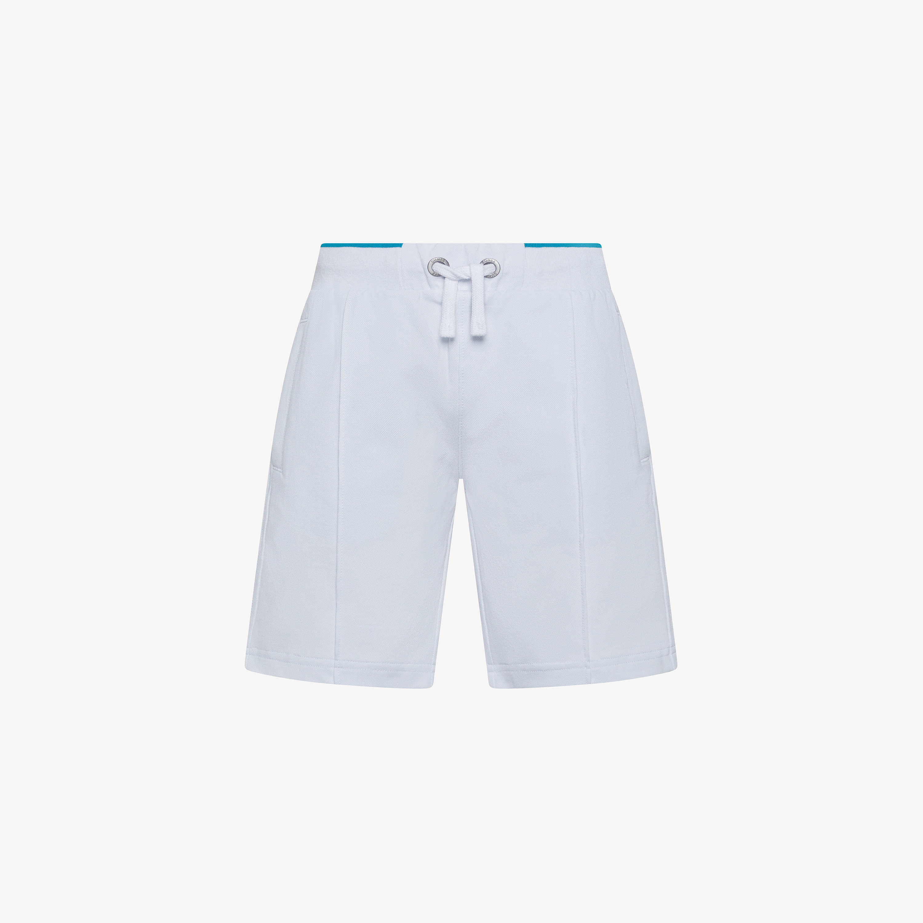 Bermuda in piquet di cotone bianco