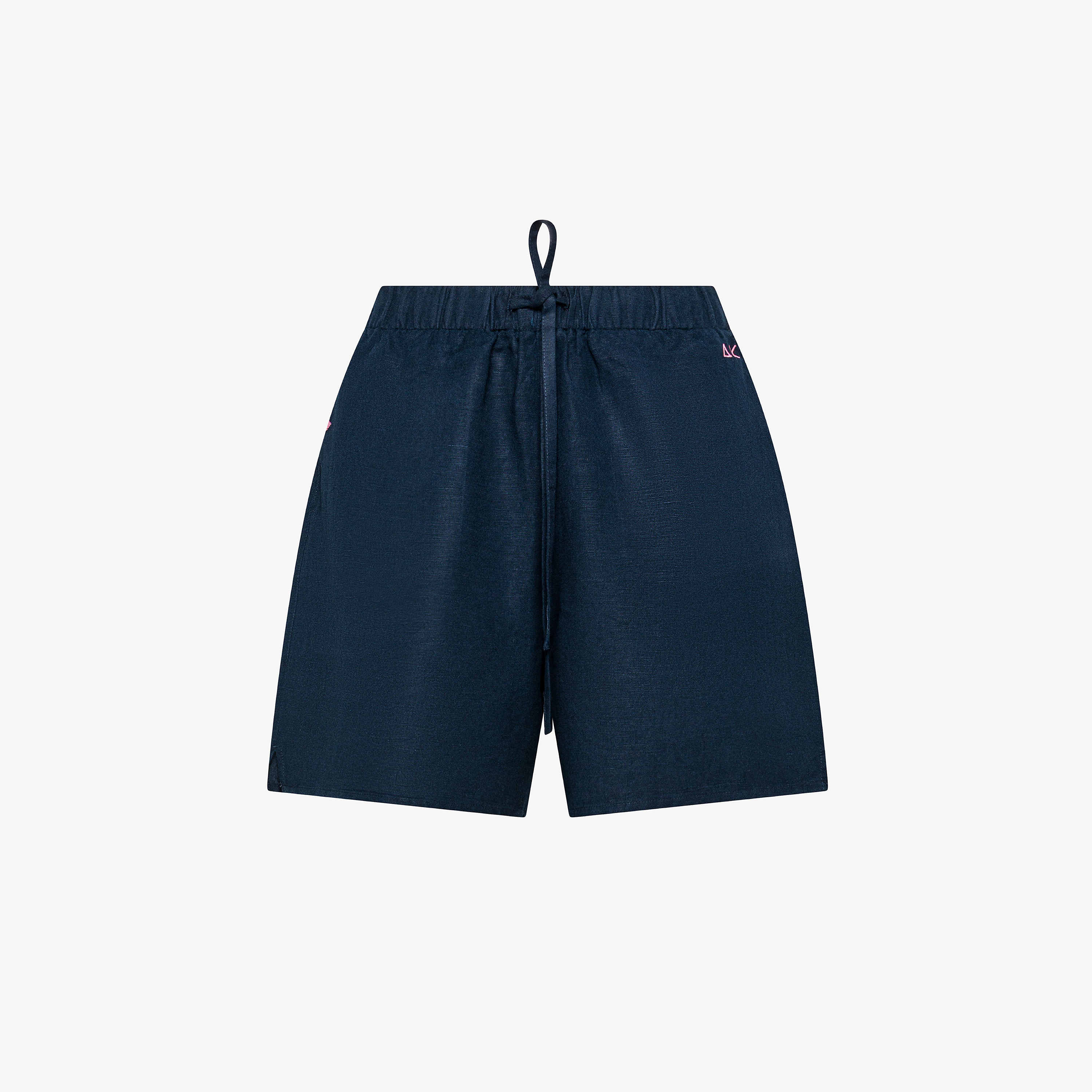 Shorts in lino blu navy