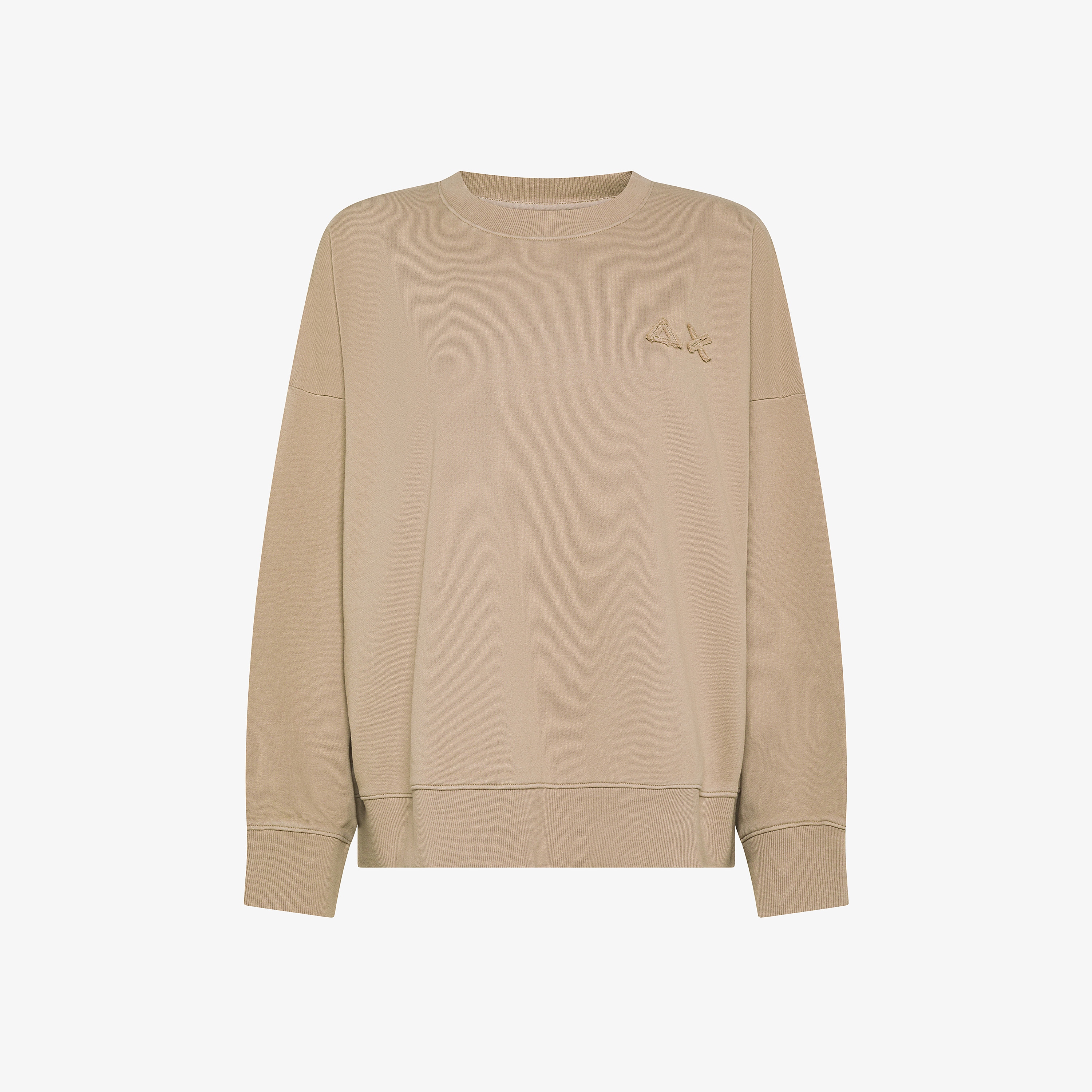 Stone grey cotton sweatshirt