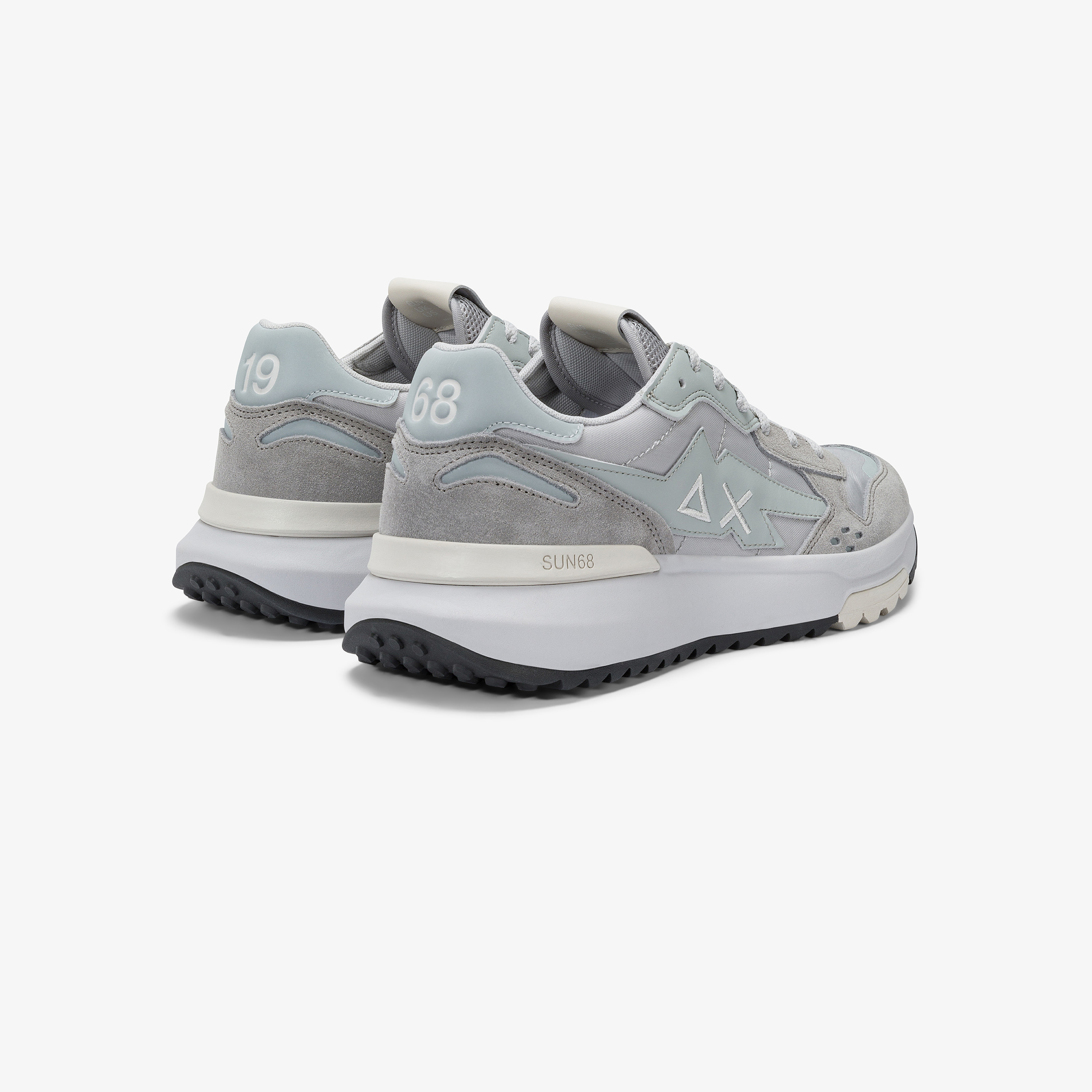 Niki Sport light grey nylon and suede sneaker - Main Image