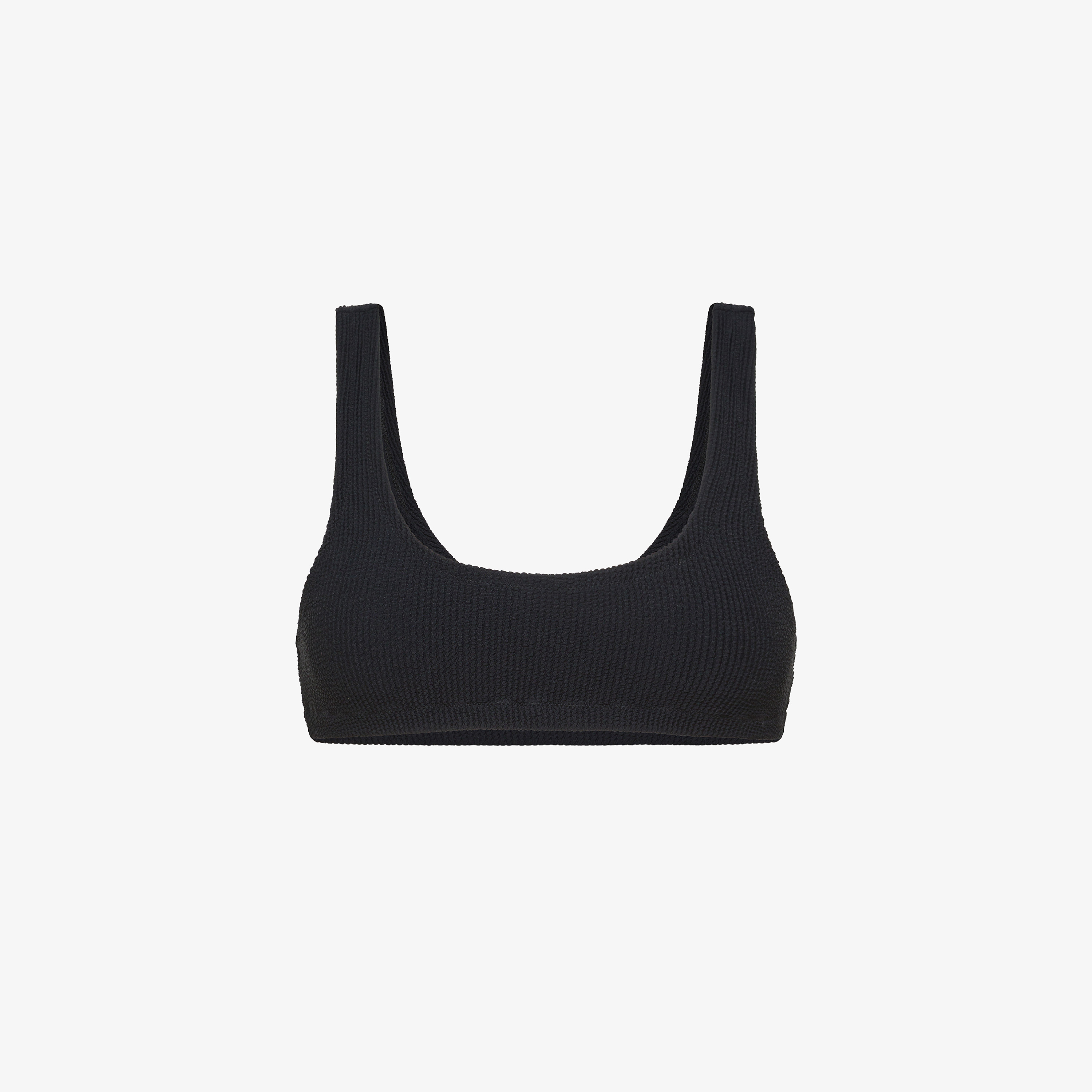 Black nylon bikini top