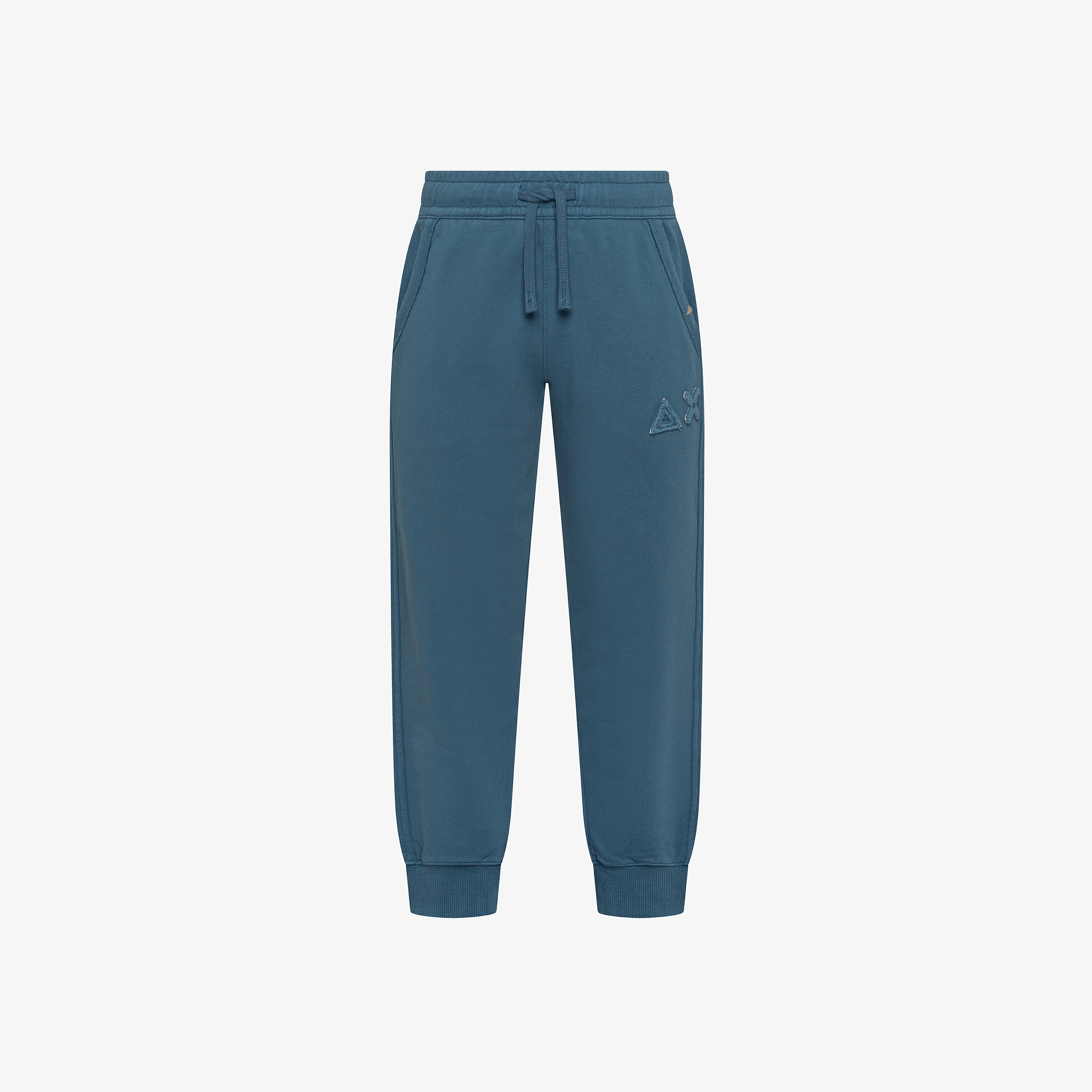Pantaloni in felpa di cotone avio scuro